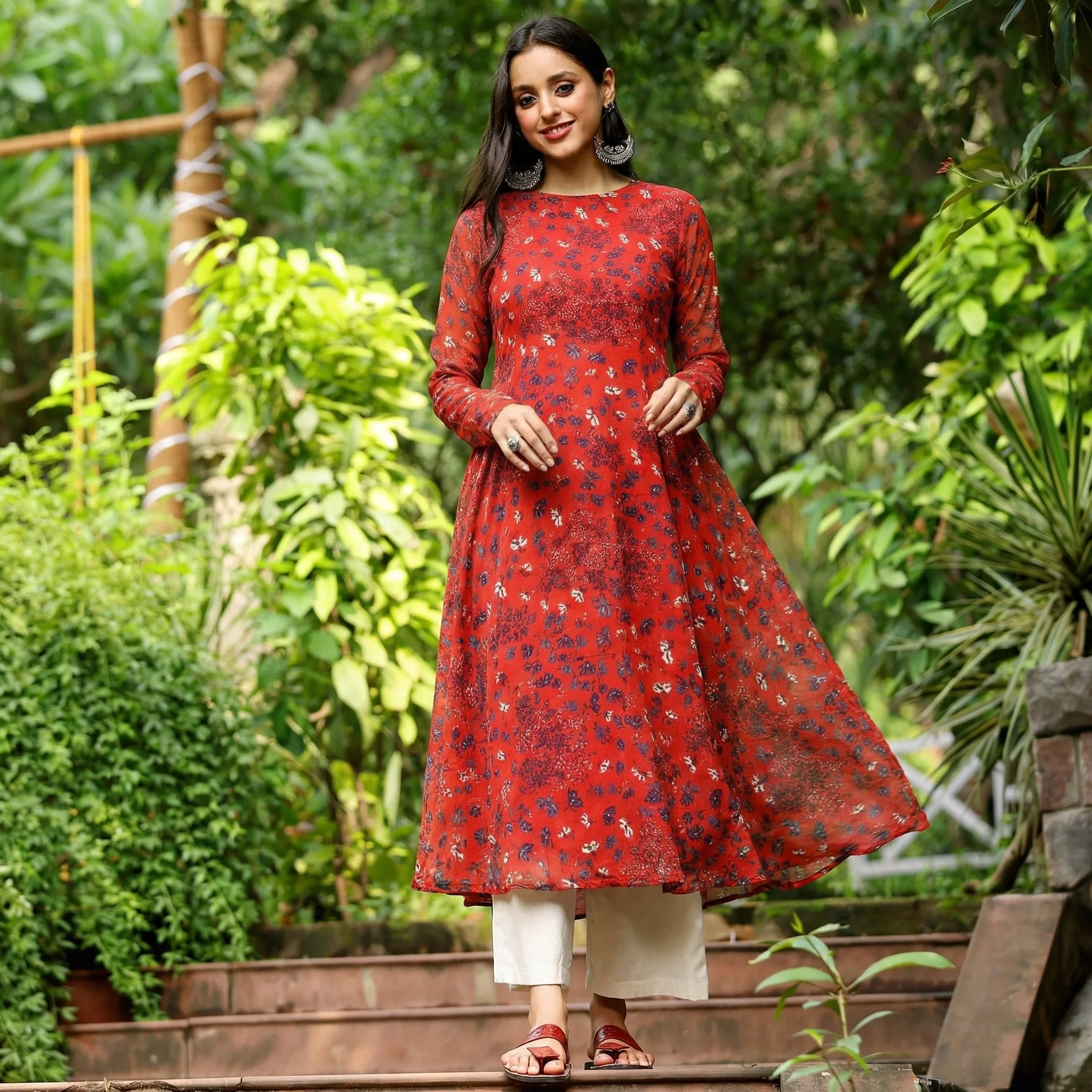 Mina Georgette Kurta - Image 2