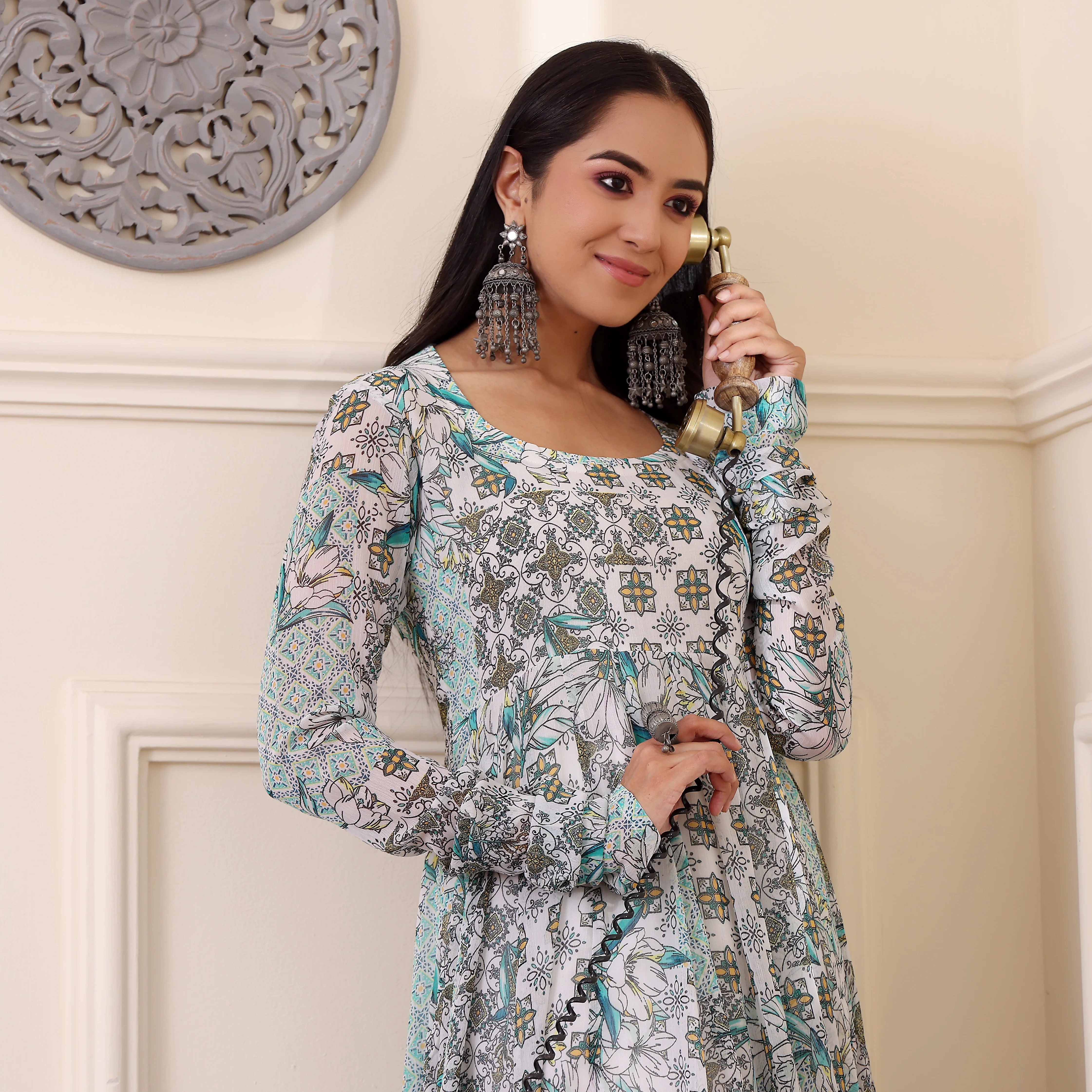 Minari Georgette Kalidar kurta - Image 6