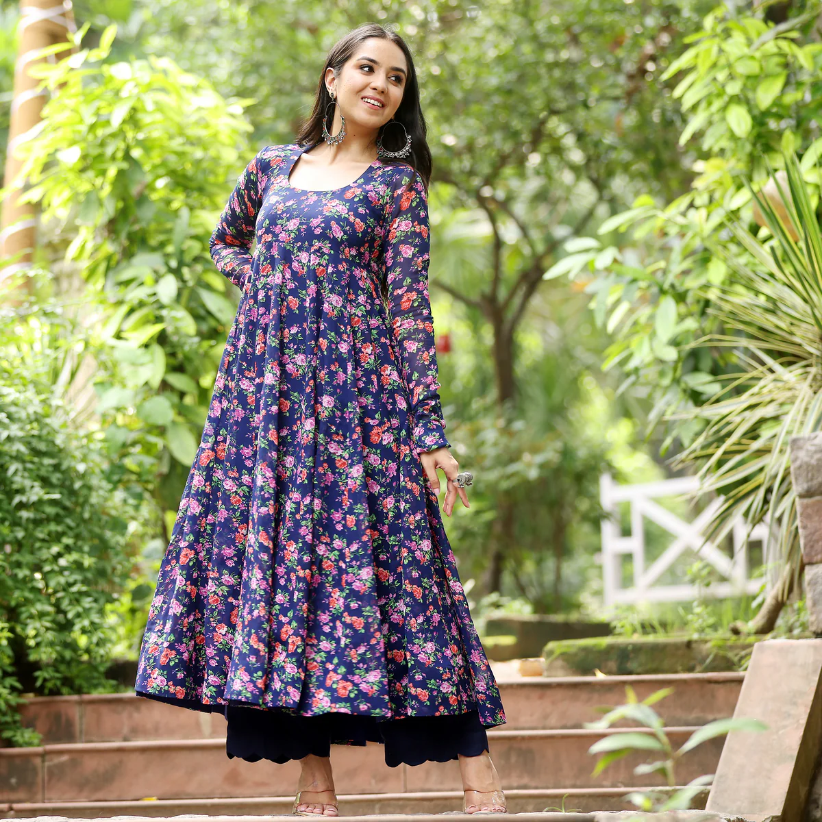 Mriga Floral Gerogette Kurta - Image 2