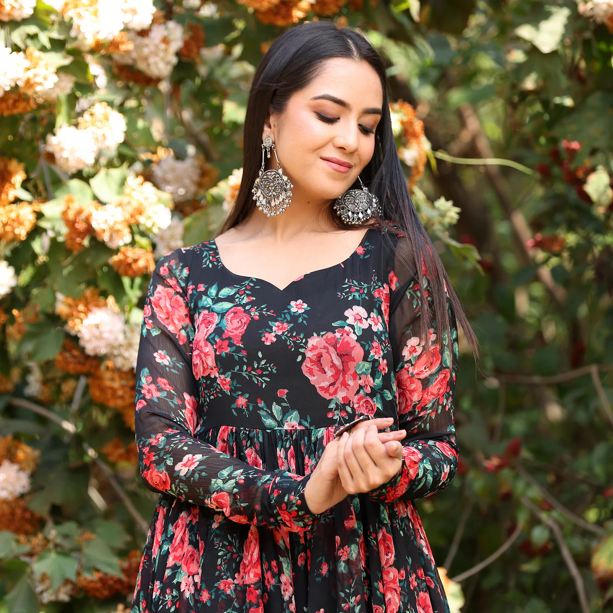 Naira black Georgette Dress - Image 3