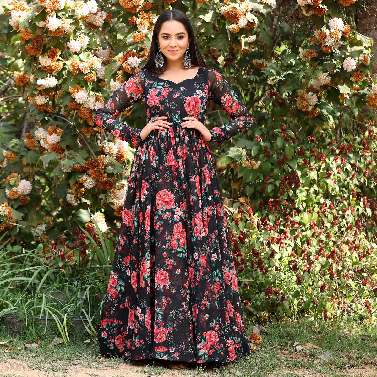 Naira black Georgette Dress - Image 5