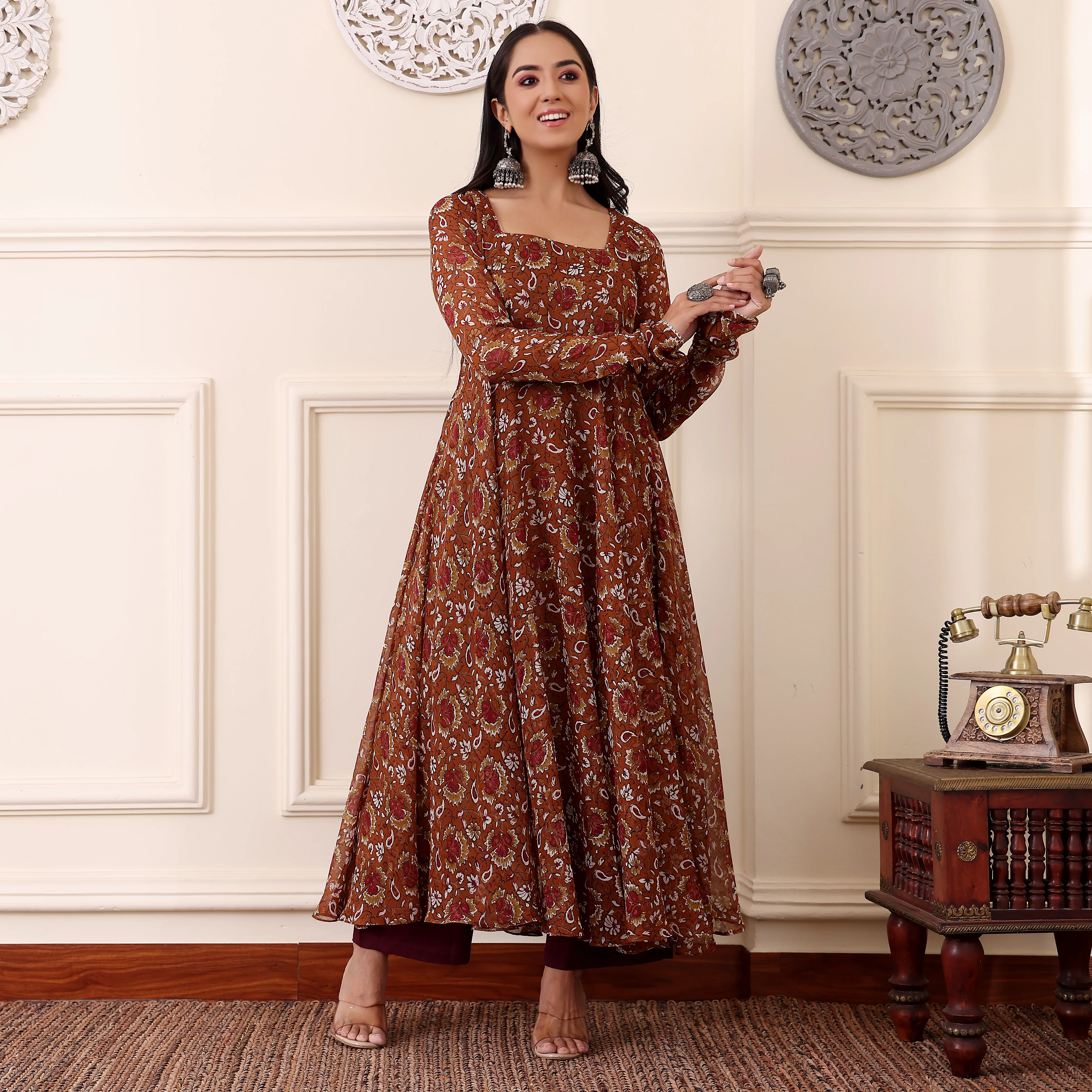 Nayika Georgette Gher Kurta - Image 8