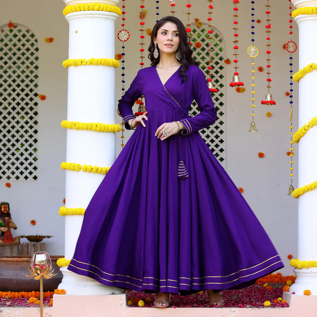 Nazaakat Purple Anghrakha - Image 2