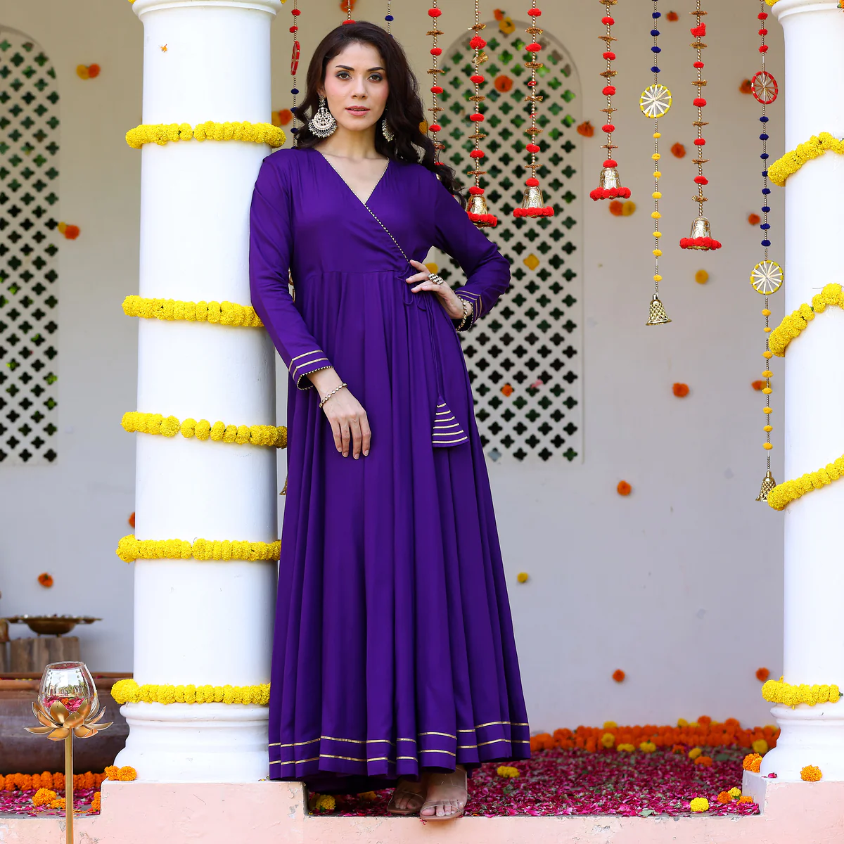 Nazaakat Purple Anghrakha - Image 3