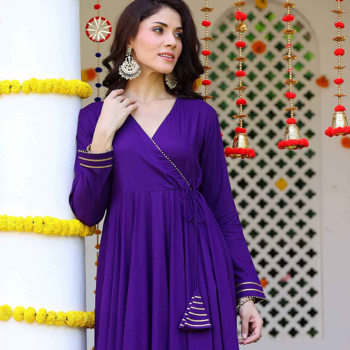 Nazaakat Purple Anghrakha - Image 4