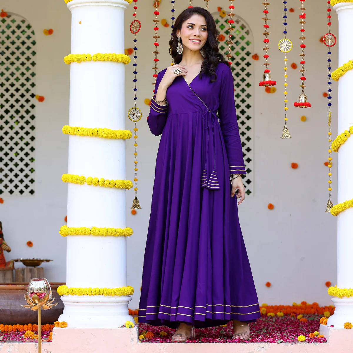 Nazaakat Purple Anghrakha - Image 5
