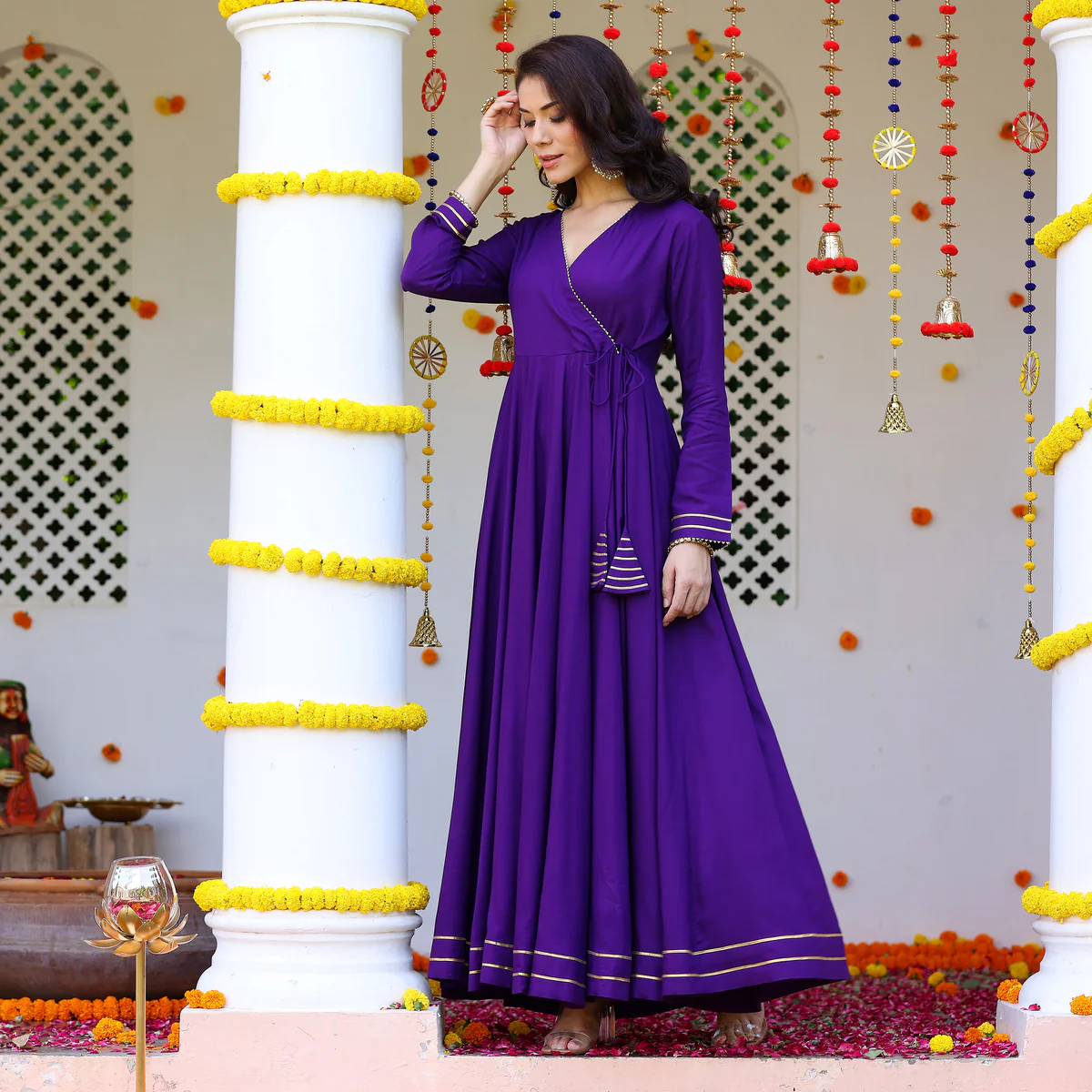 Nazaakat Purple Anghrakha - Image 6