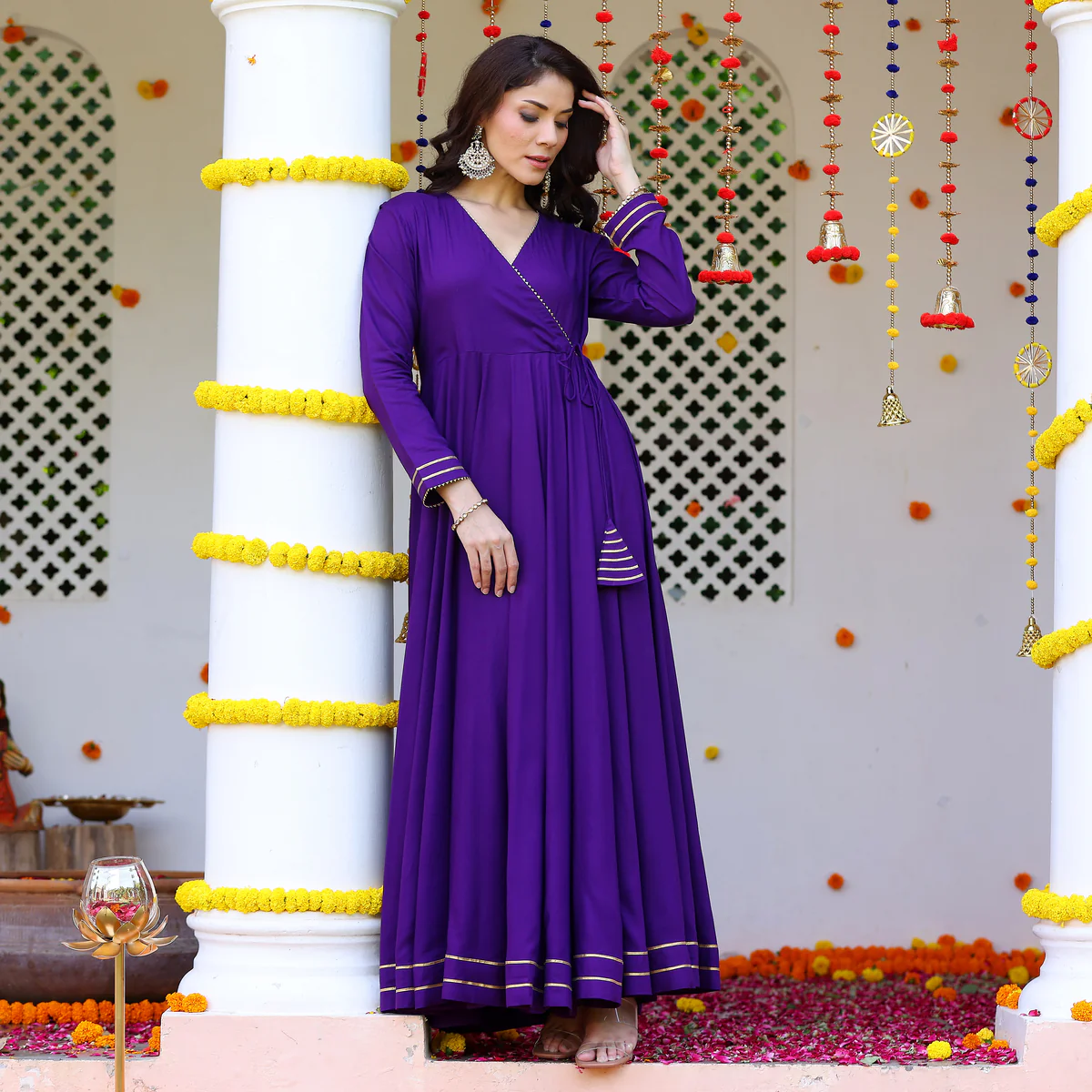 Nazaakat Purple Anghrakha - Image 8