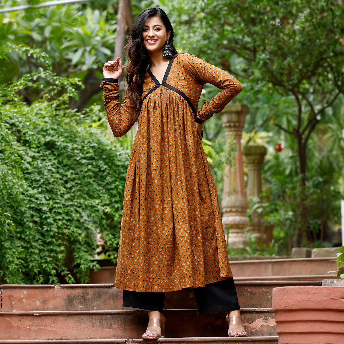 Neria Flare Cotton Kurta - Image 2
