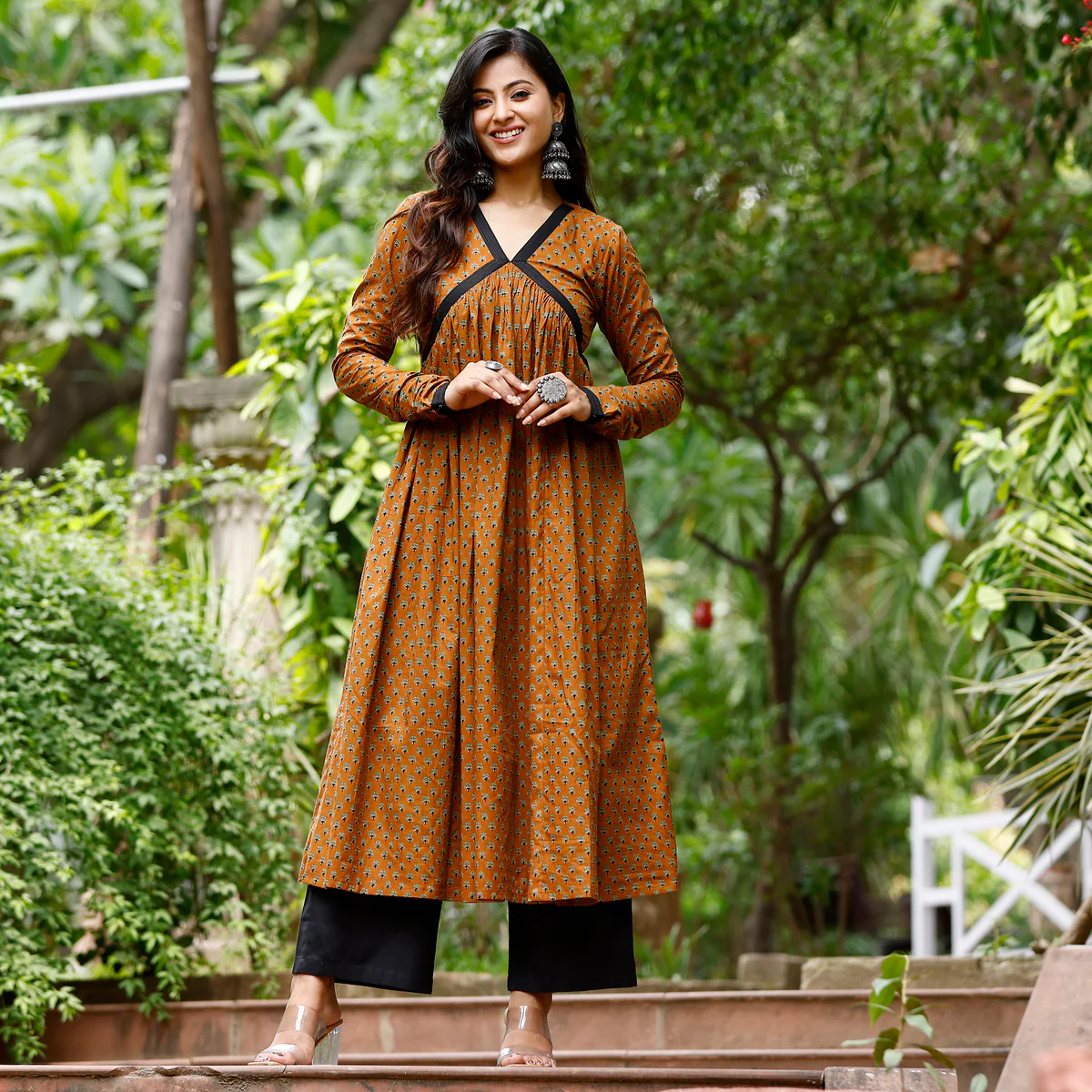 Neria Flare Cotton Kurta - Image 3