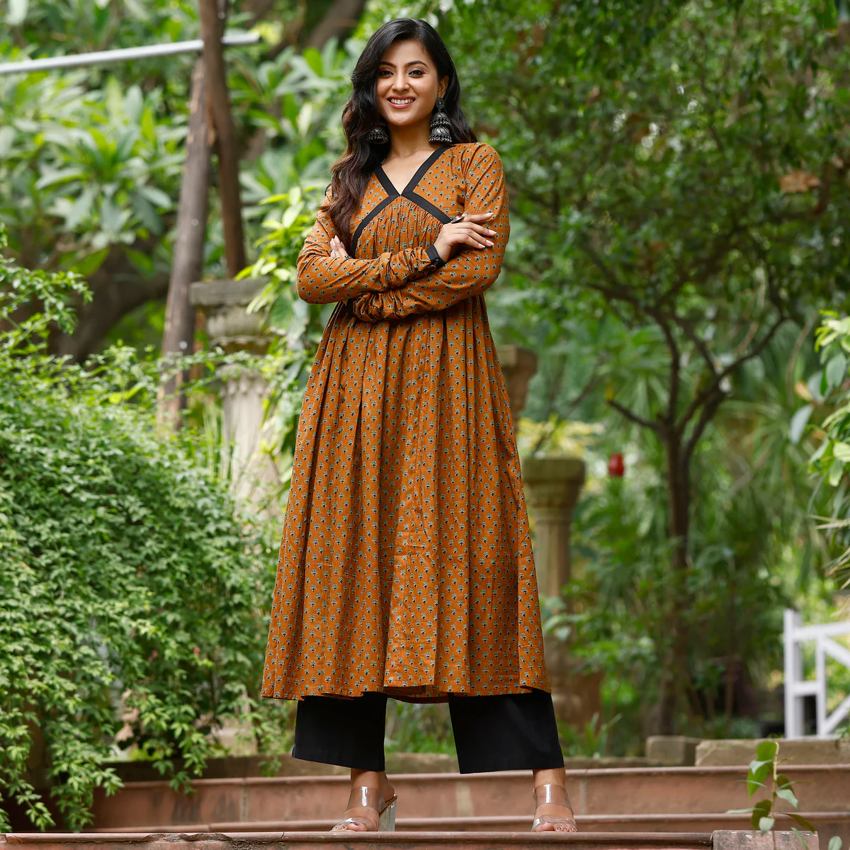 Neria Flare Cotton Kurta - Image 4