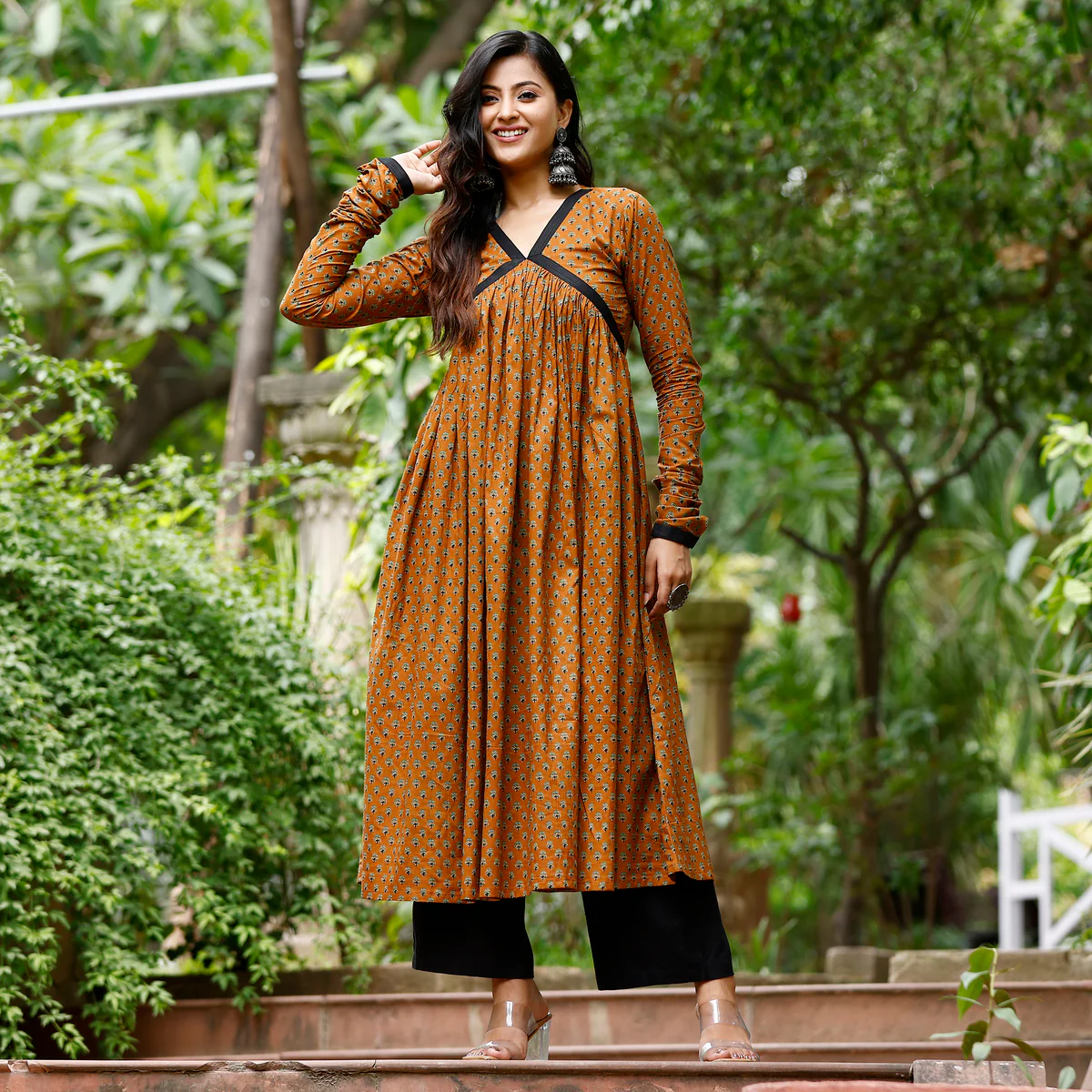 Neria Flare Cotton Kurta - Image 5