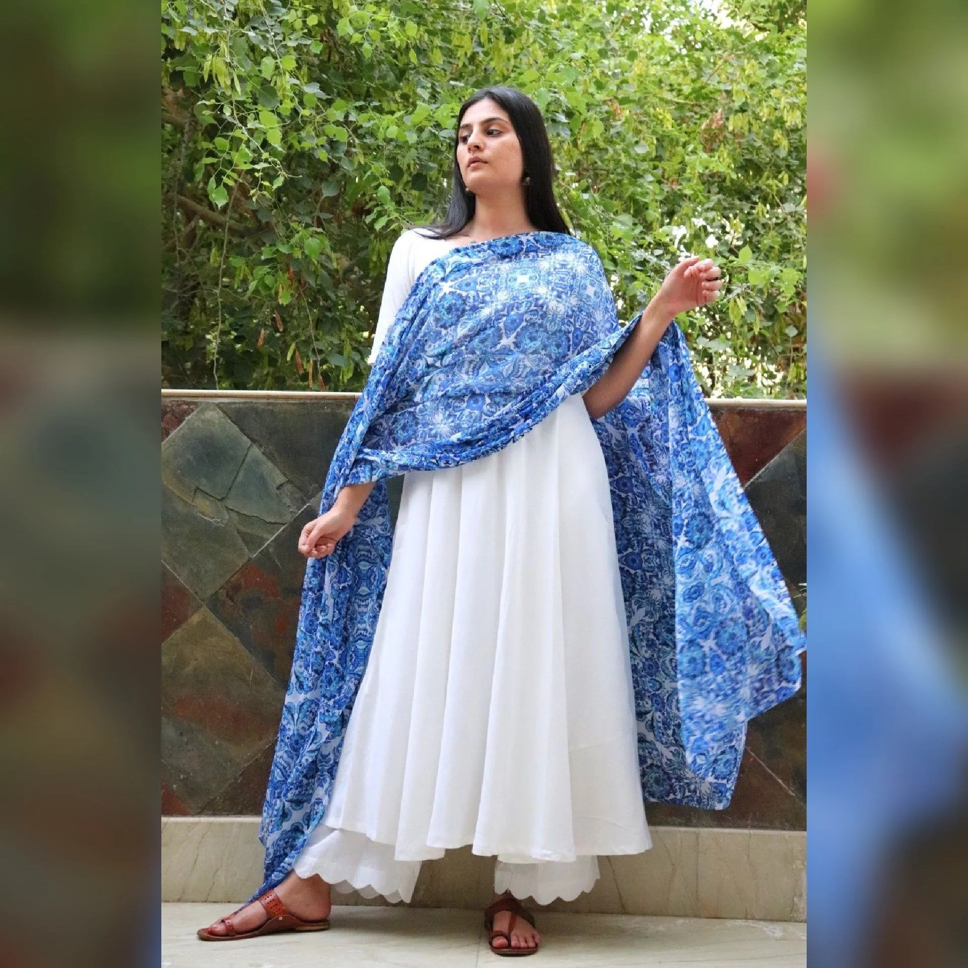 Nousheen Soft Rayon cutwork  Set - Image 2