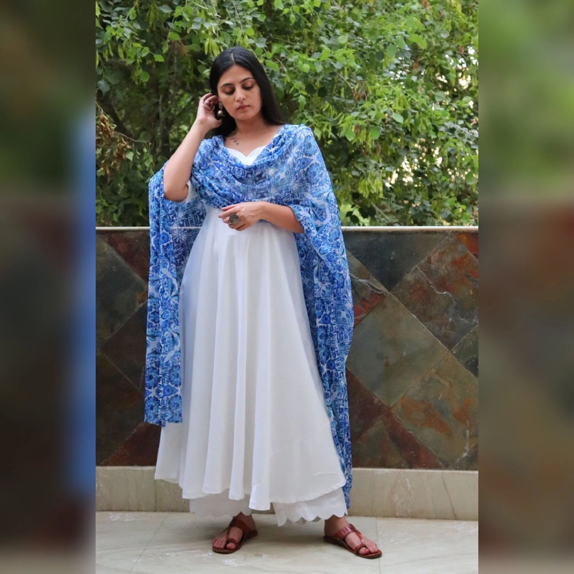 Nousheen Soft Rayon cutwork  Set - Image 4