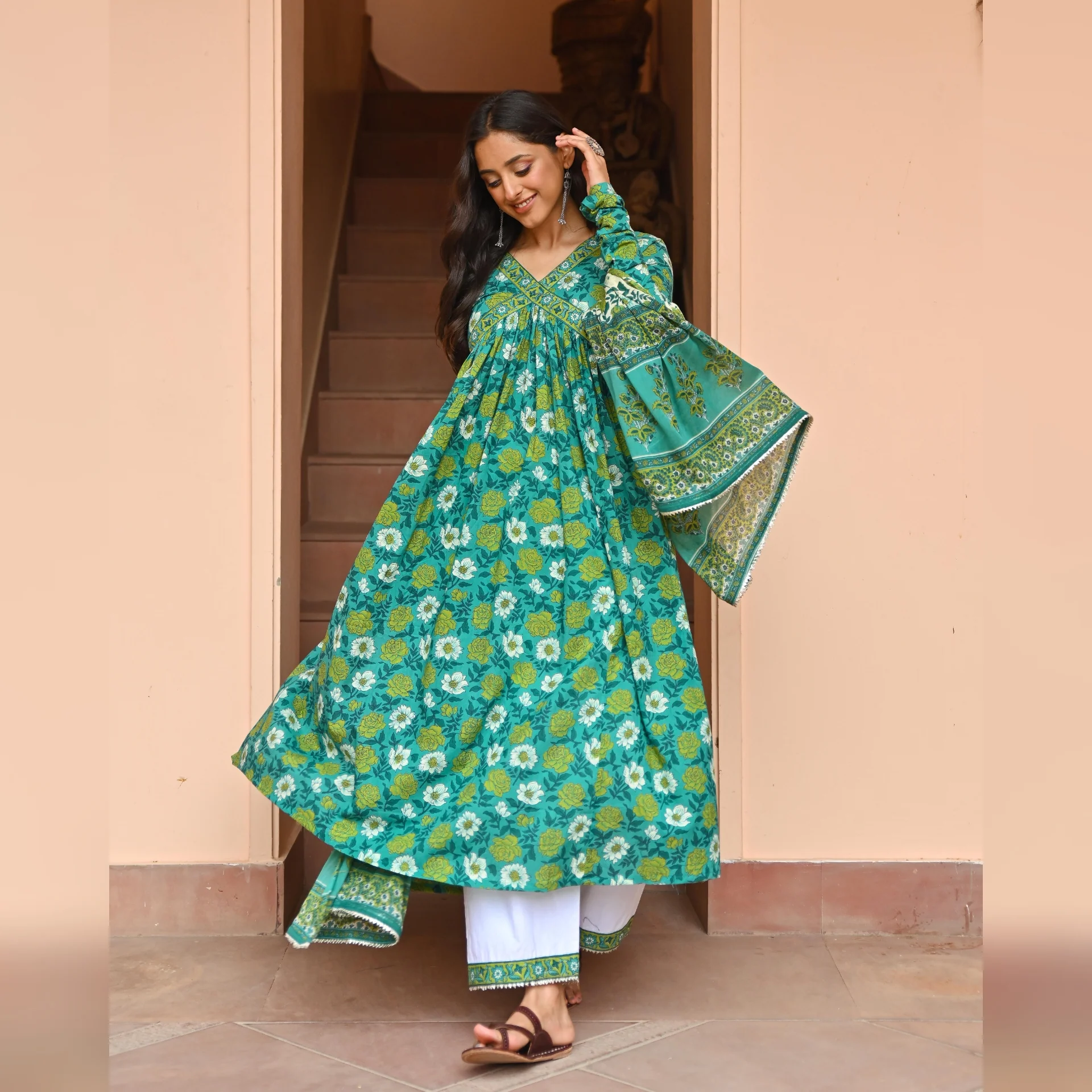 Pavika Side Slit Cotton Set - Image 2
