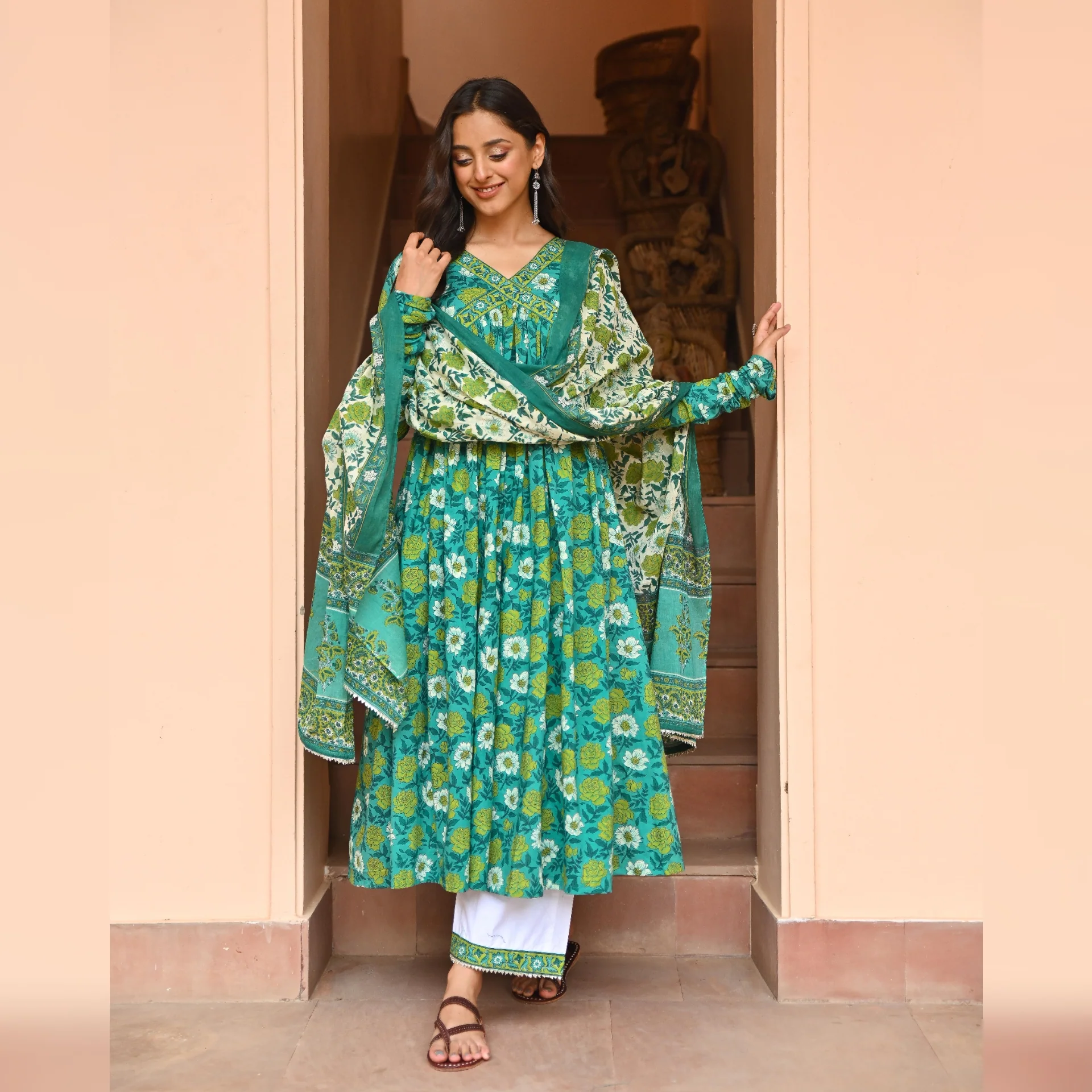 Pavika Side Slit Cotton Set - Image 3