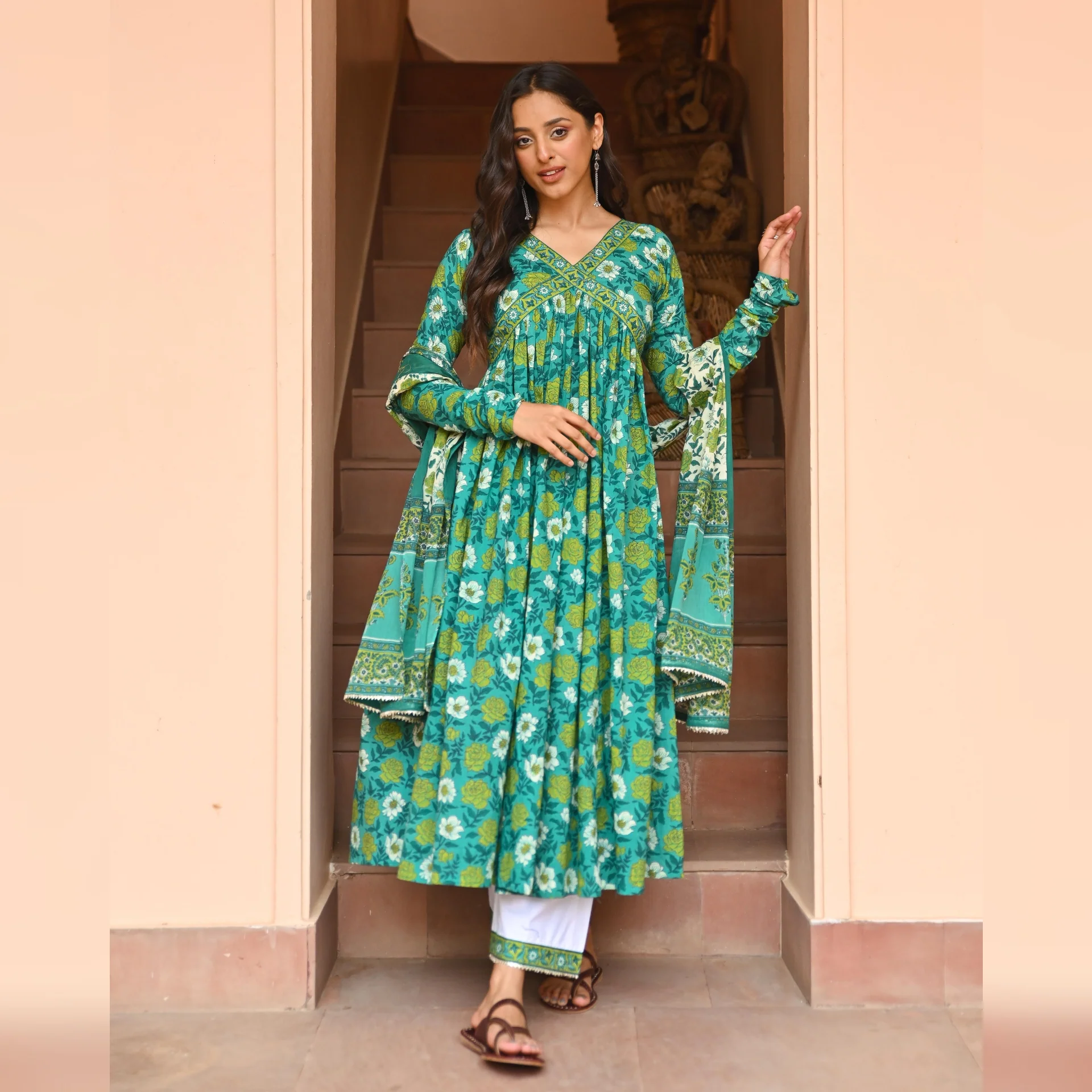 Pavika Side Slit Cotton Set - Image 5