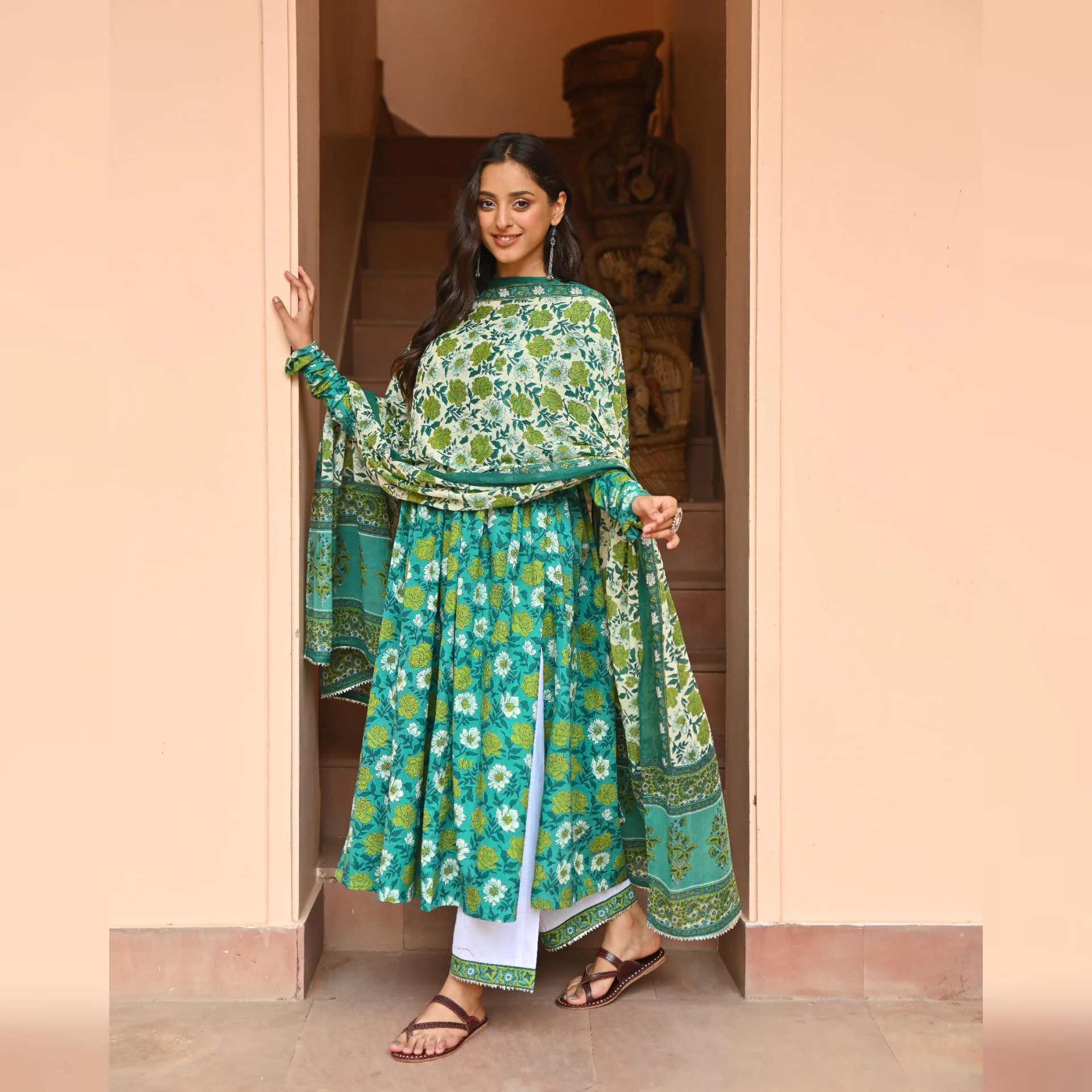 Pavika Side Slit Cotton Set - Image 7