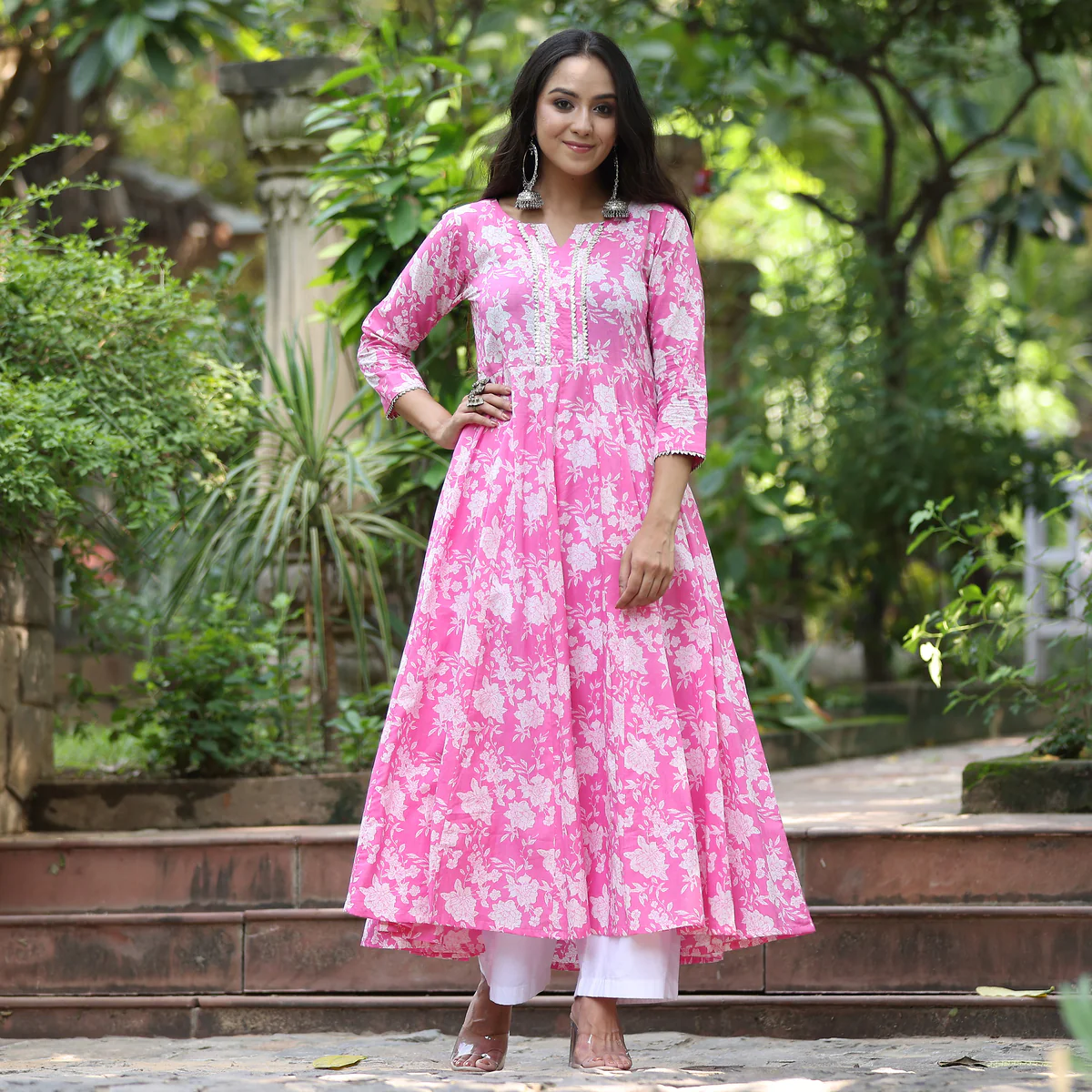 Phul Gota Cotton Kurta - Image 2