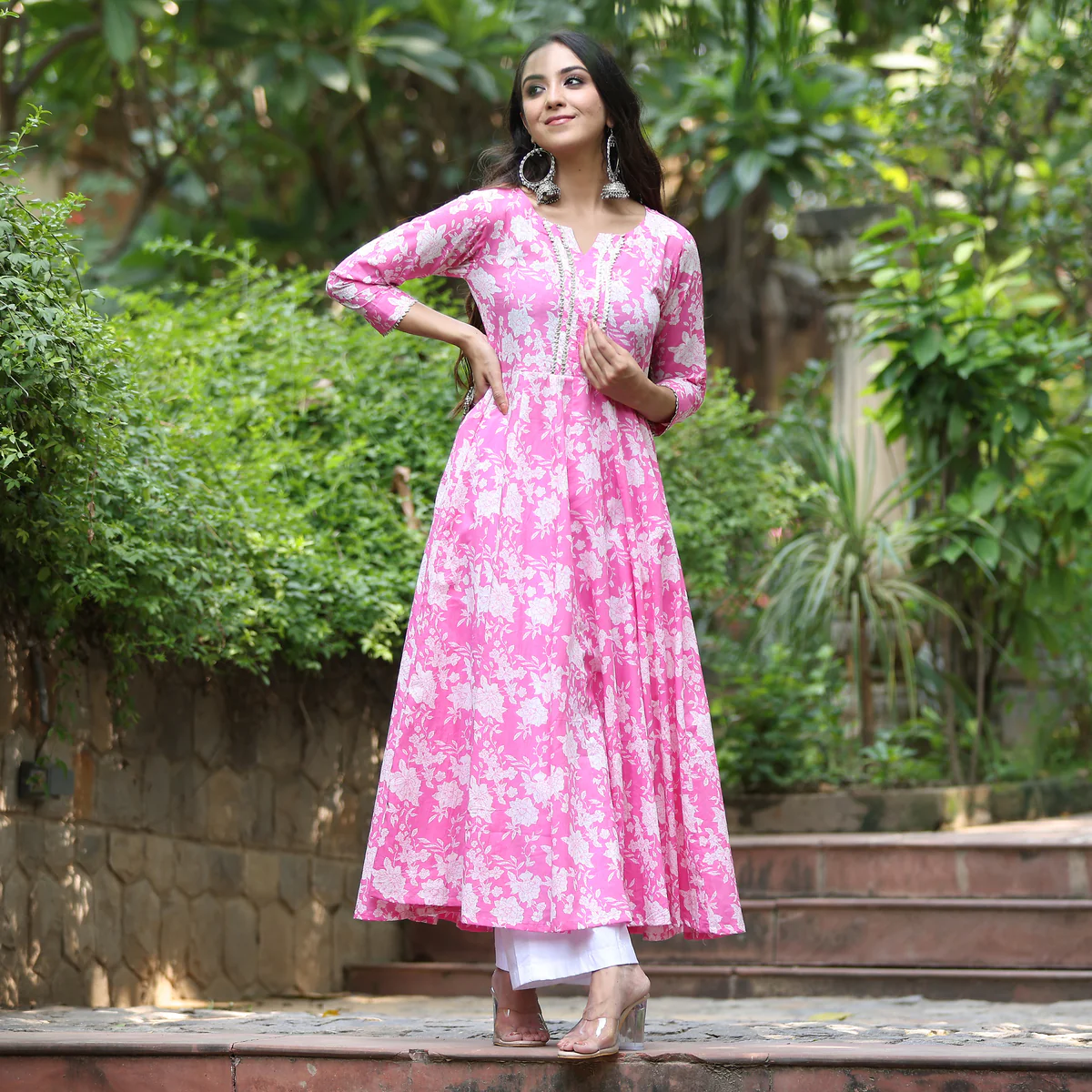 Phul Gota Cotton Kurta - Image 3