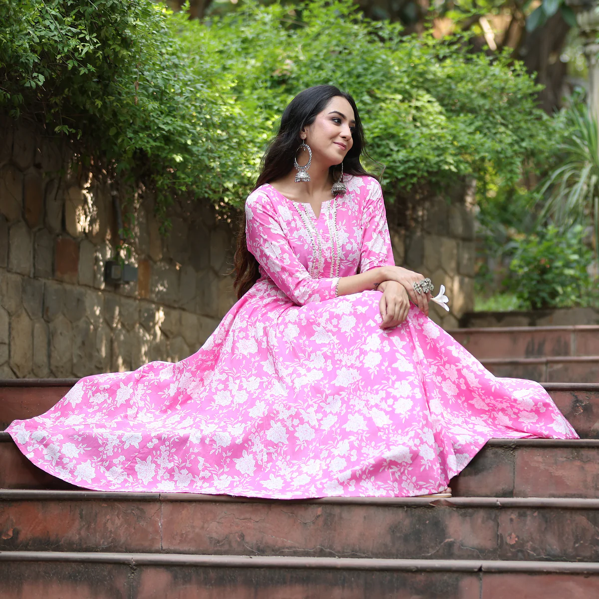 Phul Gota Cotton Kurta - Image 5