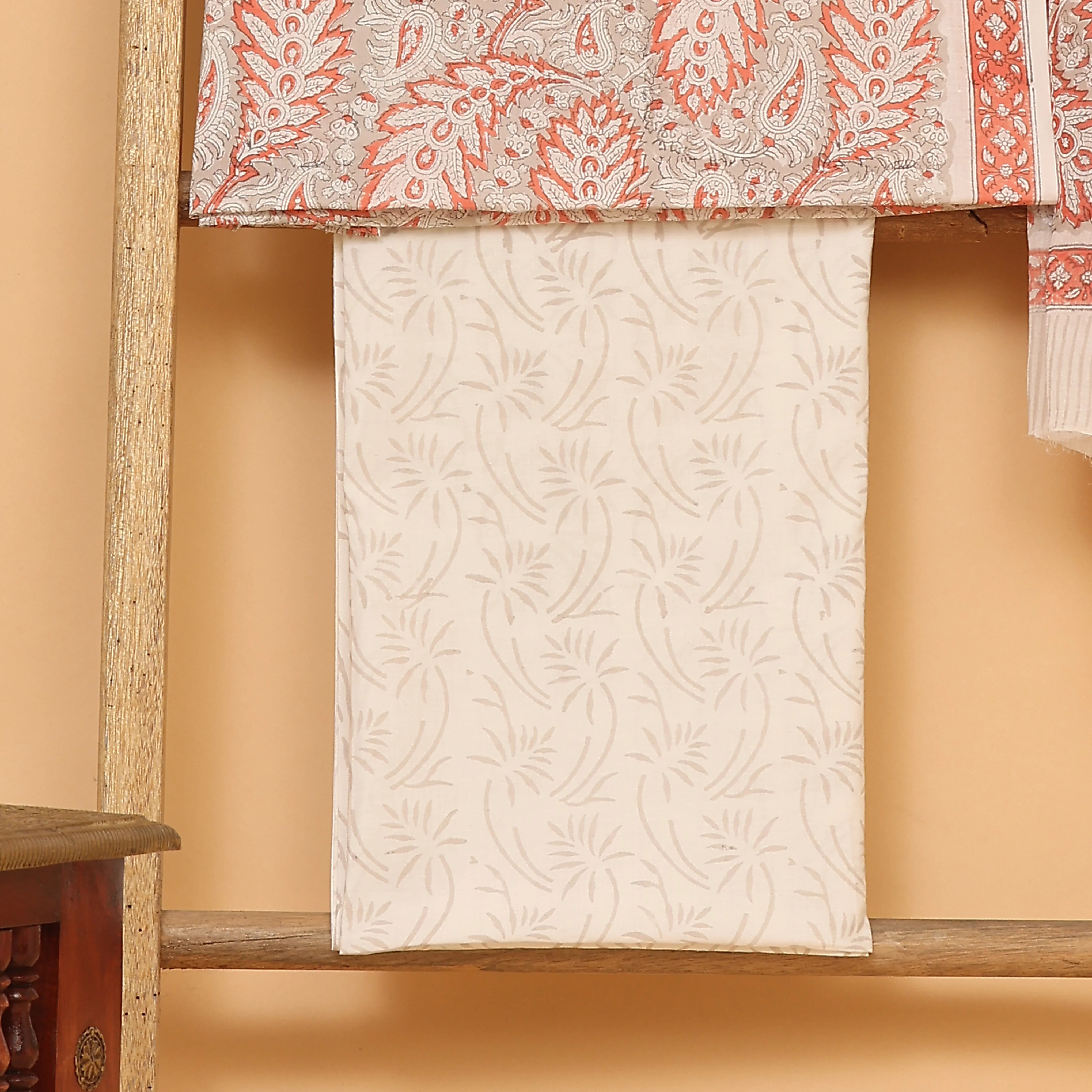 Adrika leaf  hand block printed cotton  unstitched Suit set - Image 3