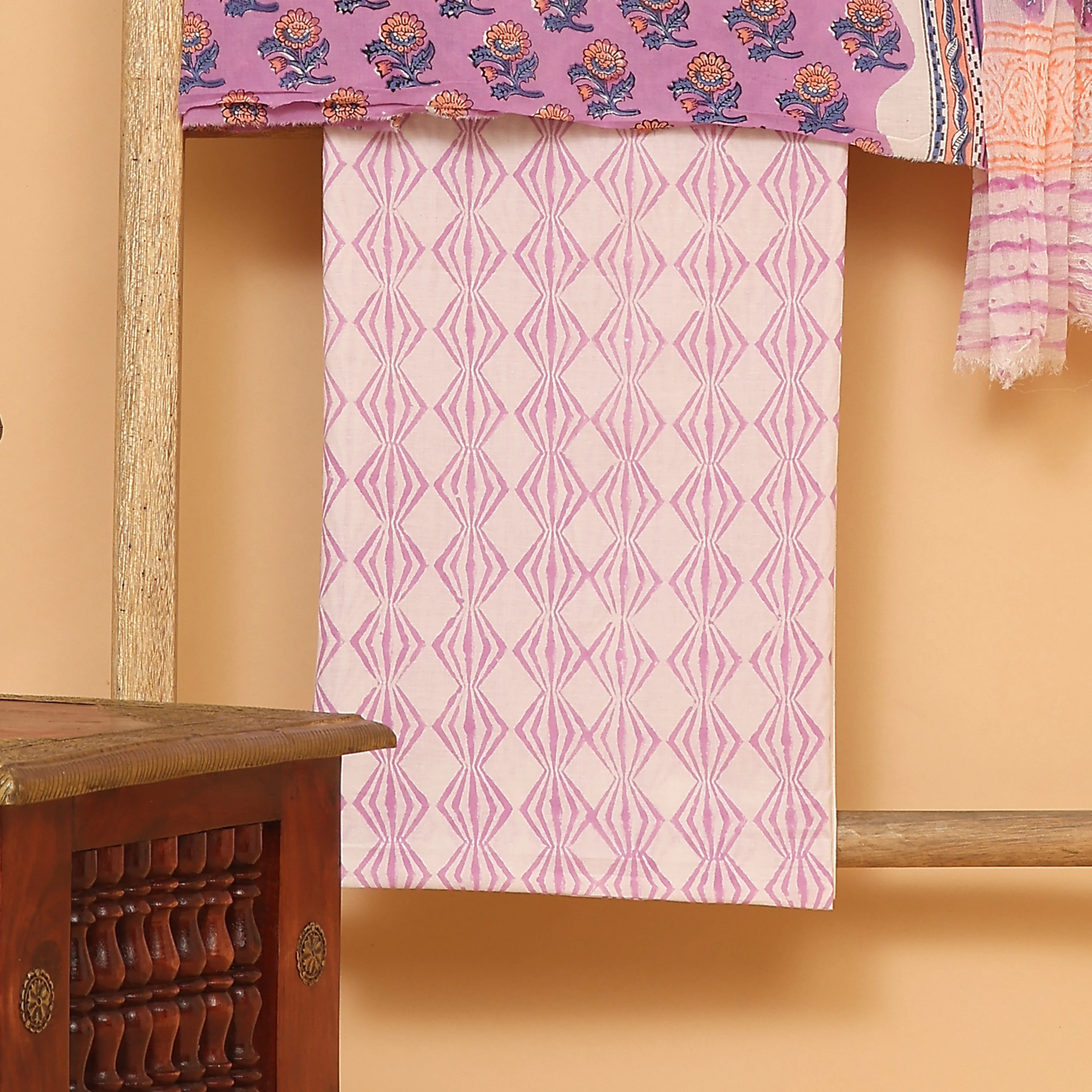 Nayab hand block printed cotton  unstitched Suit set - Image 3