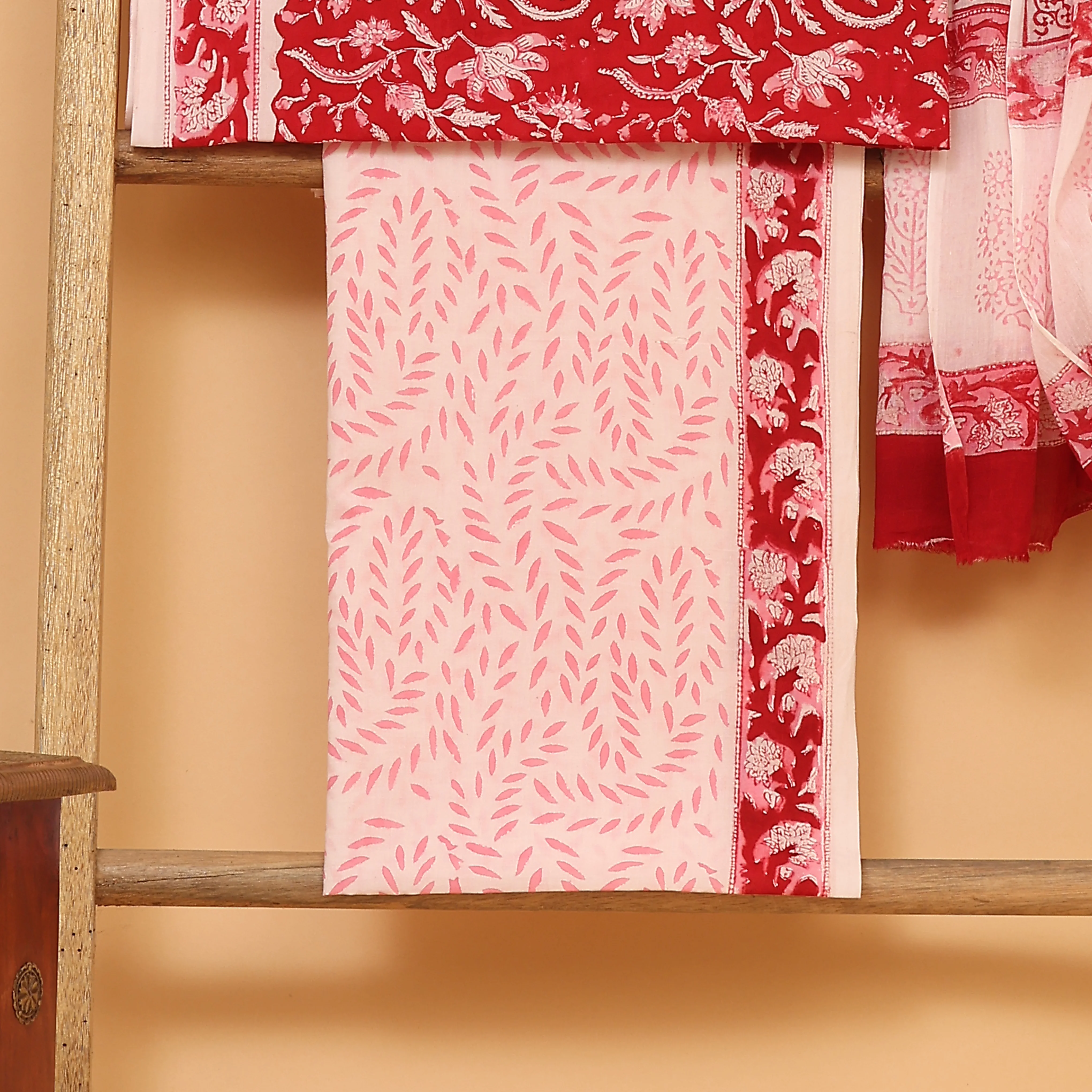 Gerua hand block printed cotton  unstitched Suit set - Image 3