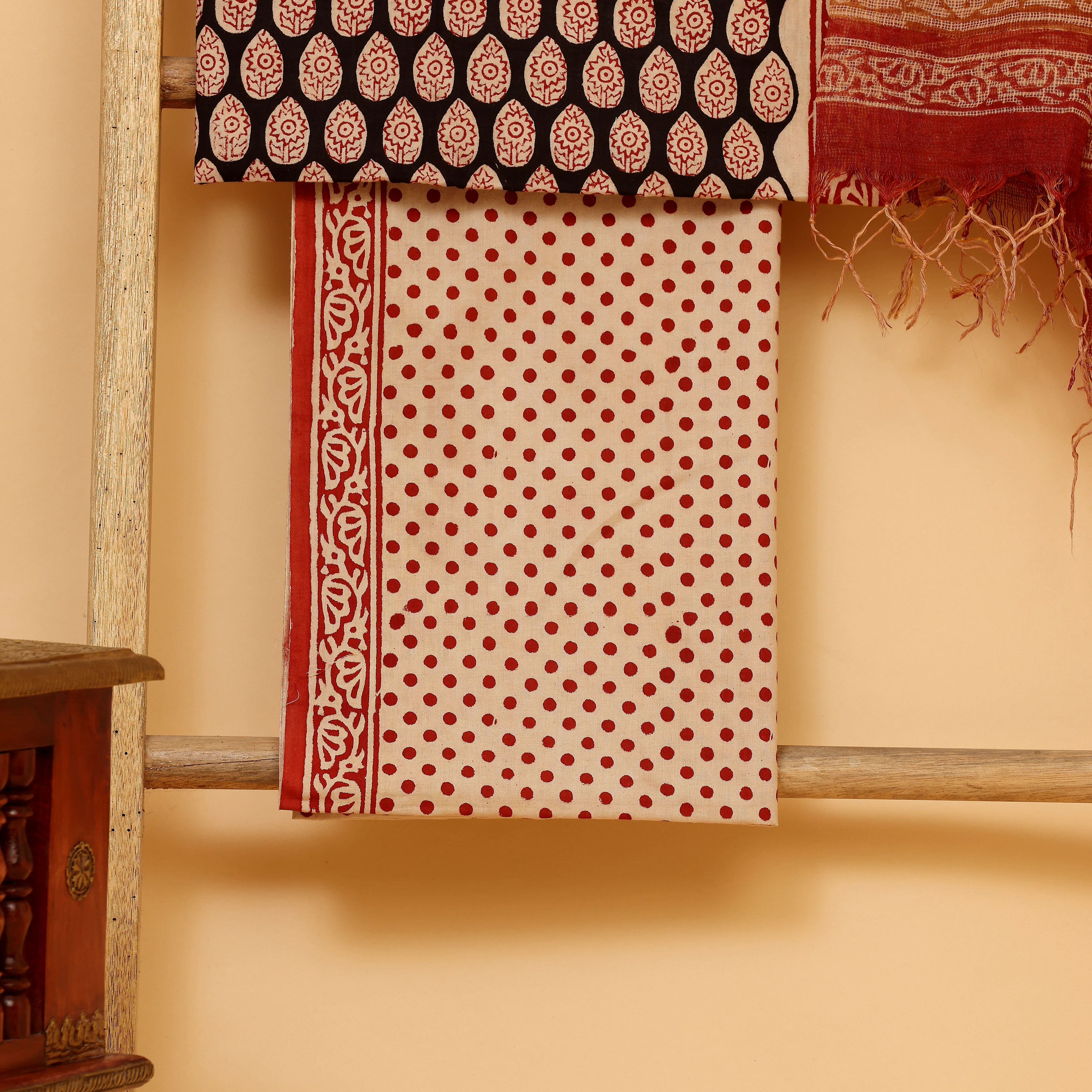 Azam hand block printed cotton  unstitched Suit set - Image 3