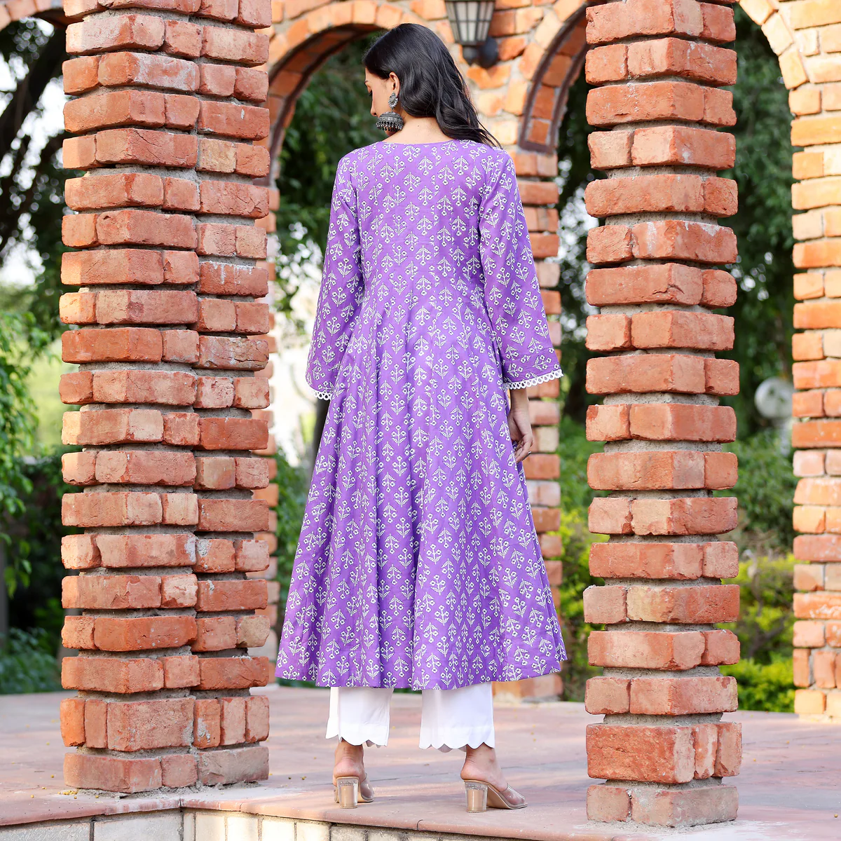 Purple Flare Kameez - Image 10