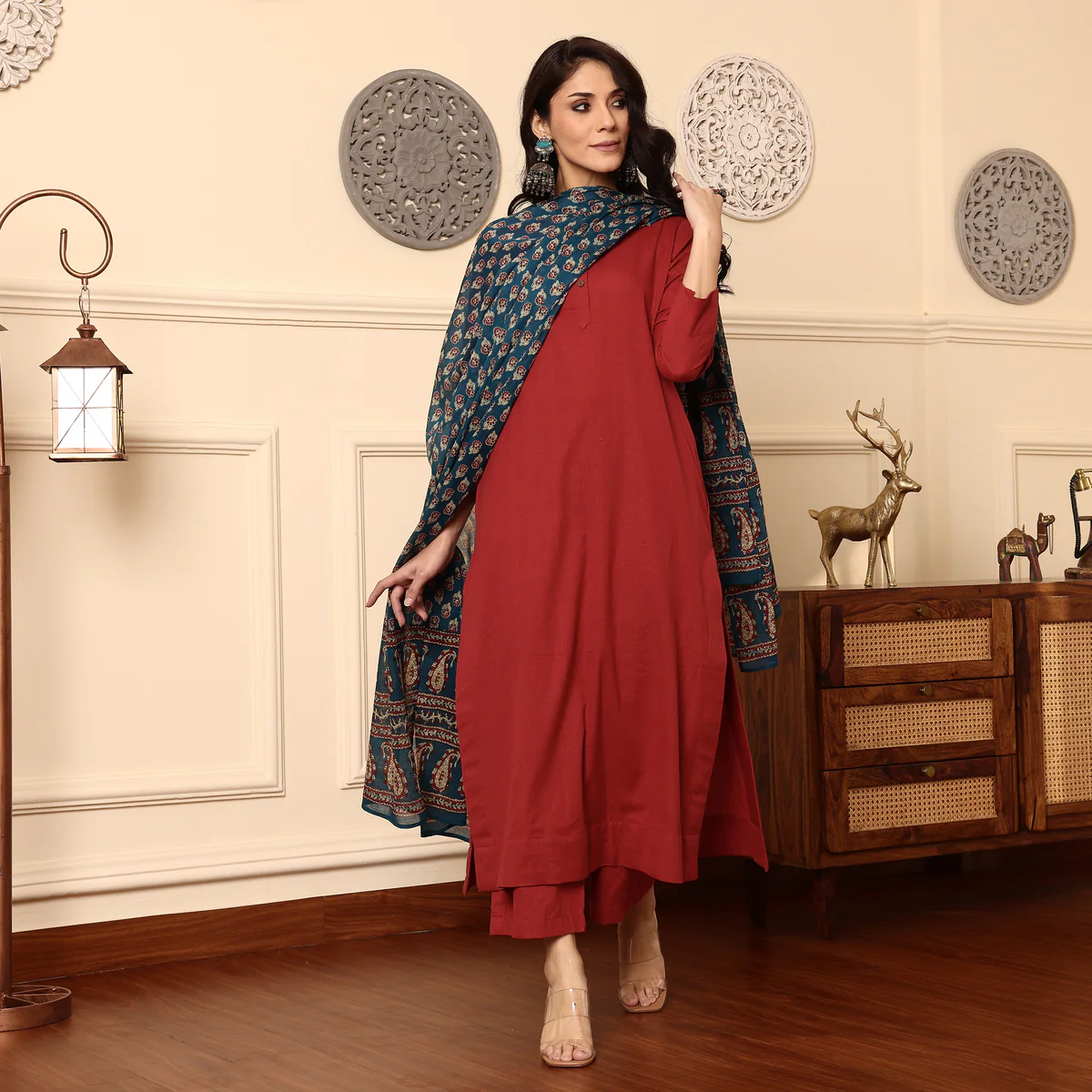 Raha side slit cotton set - Image 5