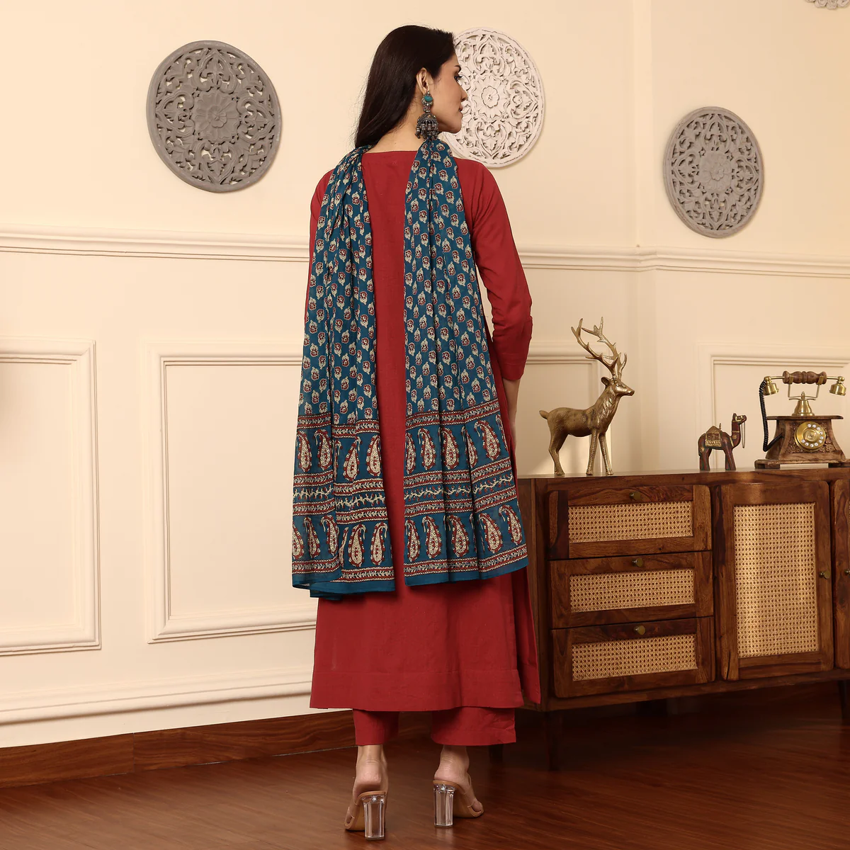 Raha side slit cotton set - Image 8