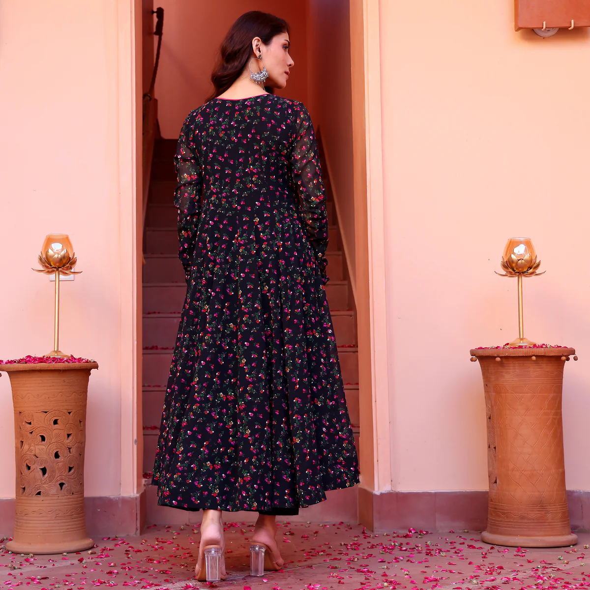 Rahini Black Georgette Kurta - Image 8