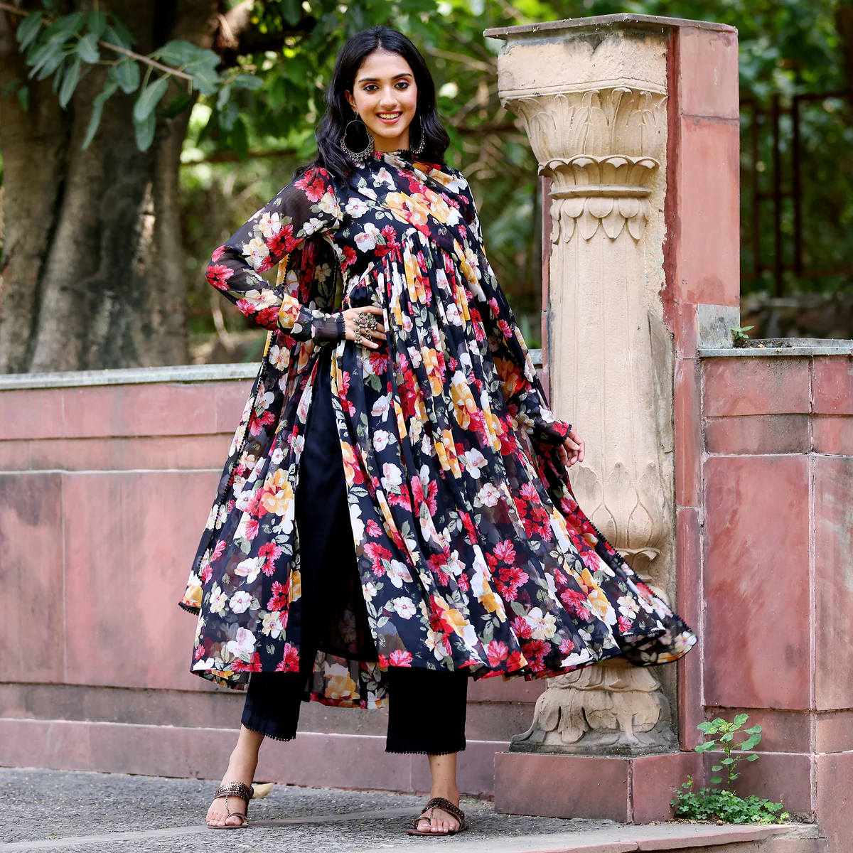 Rambha Flare Georgette  Set - Image 5