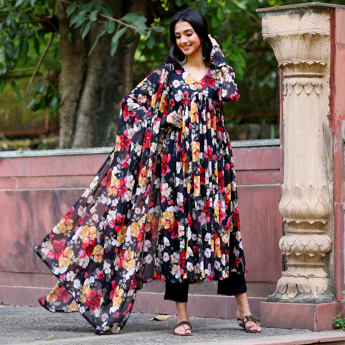 Rambha Flare Georgette  Set - Image 6