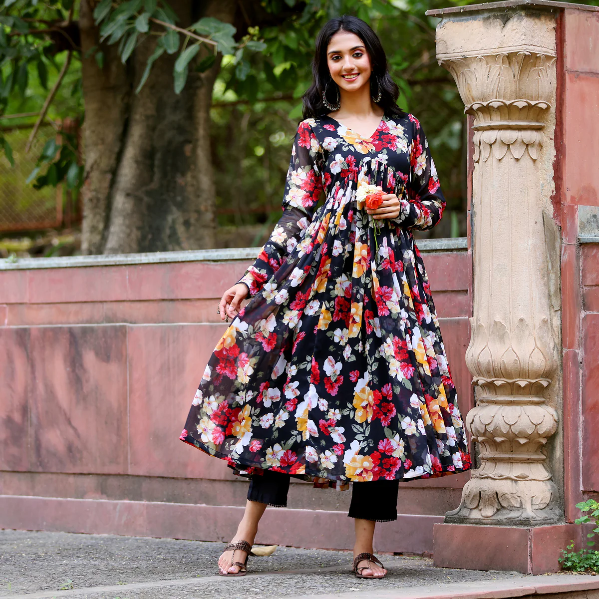Rambha Flare Georgette  Set - Image 7
