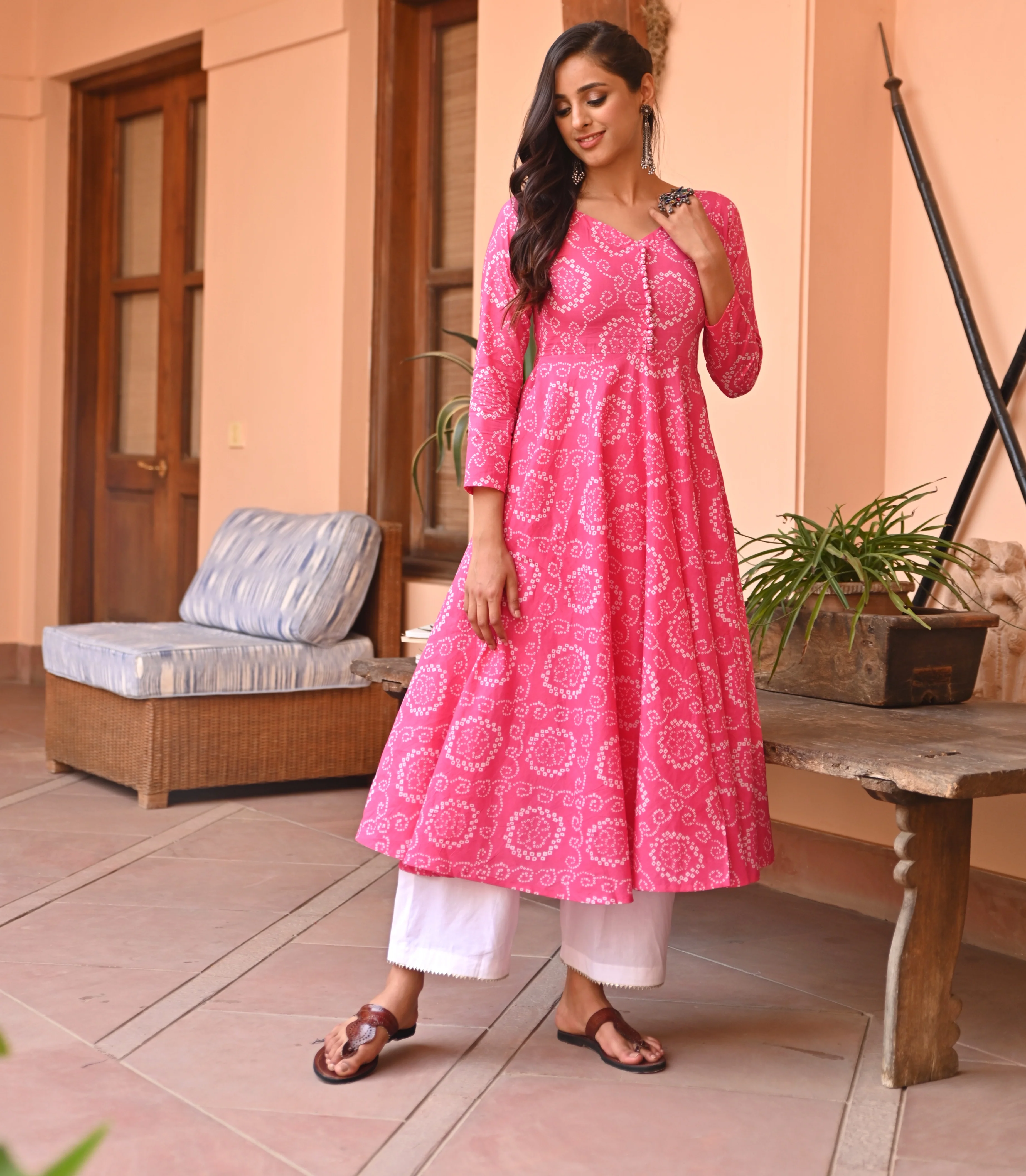 Rani hand block kameez - Image 2