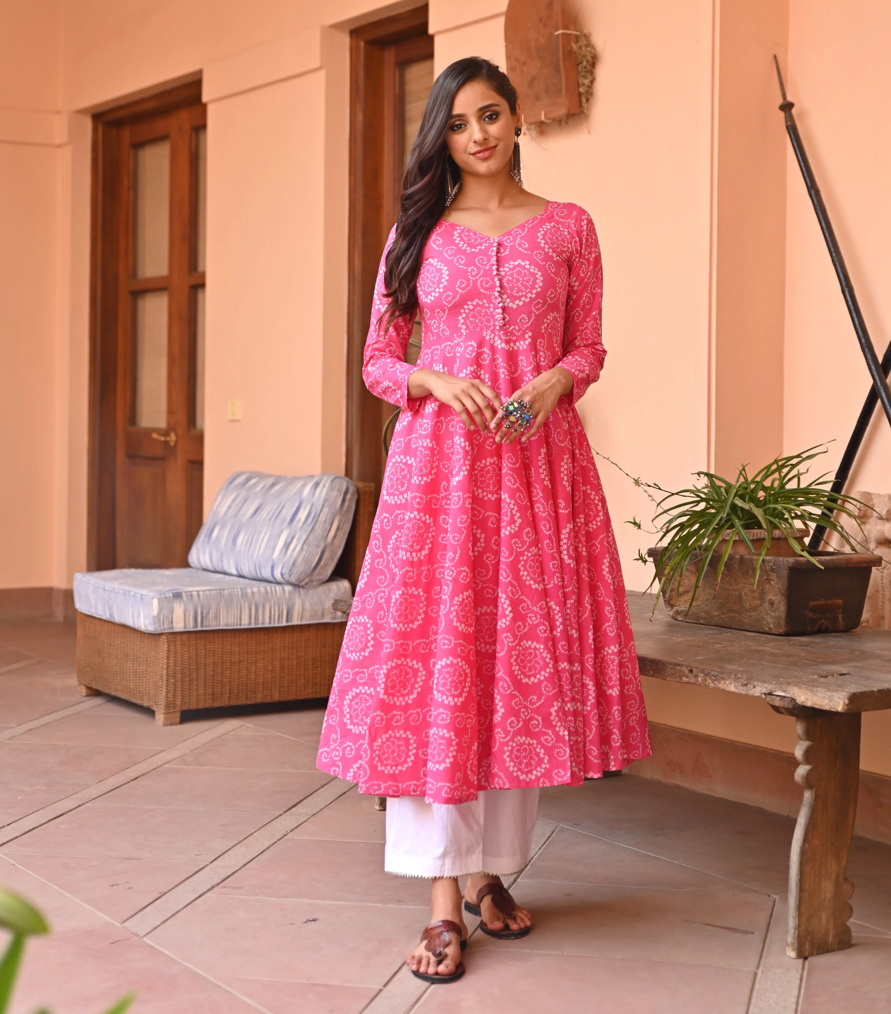 Rani hand block kameez - Image 4