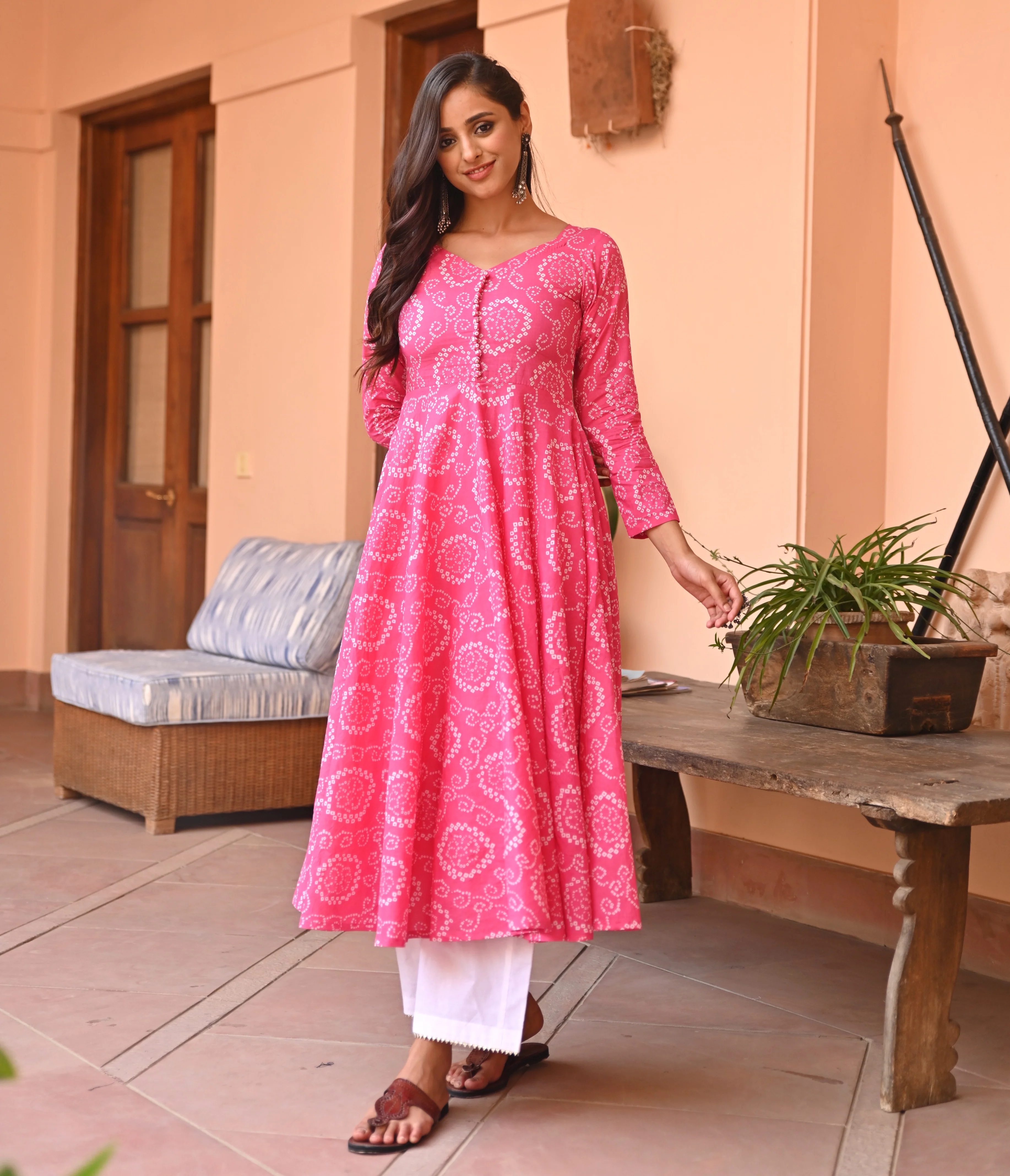 Rani hand block kameez - Image 5
