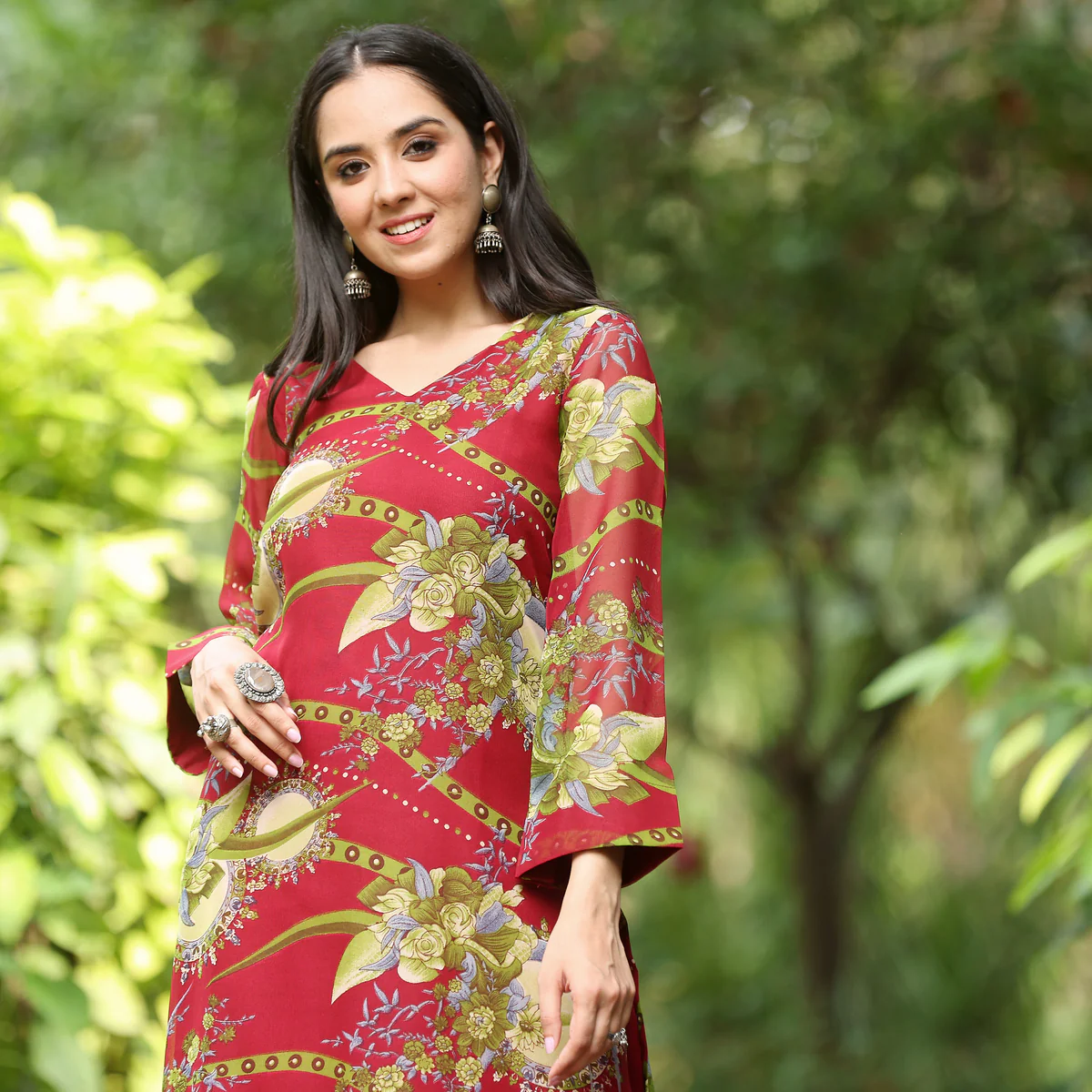 Rhythm Floral Georgette Kameez - Image 6
