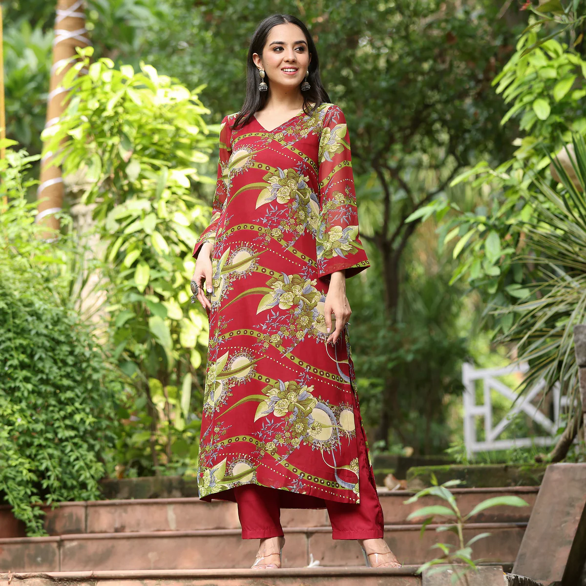 Rhythm Floral Georgette Kameez - Image 7