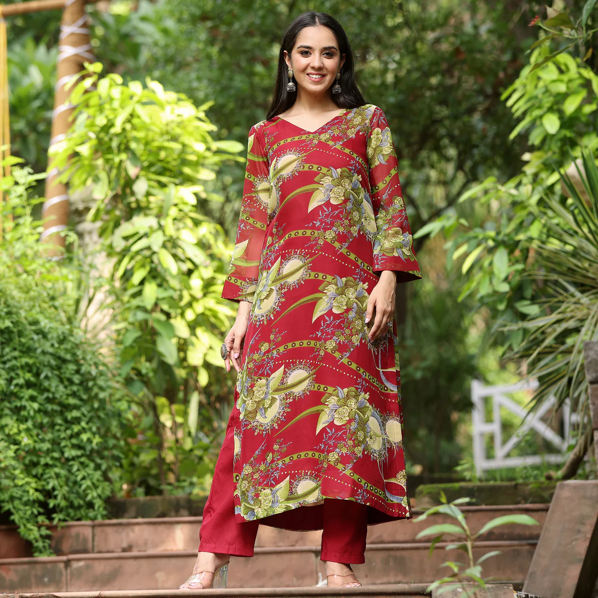 Rhythm Floral Georgette Kameez - Image 9