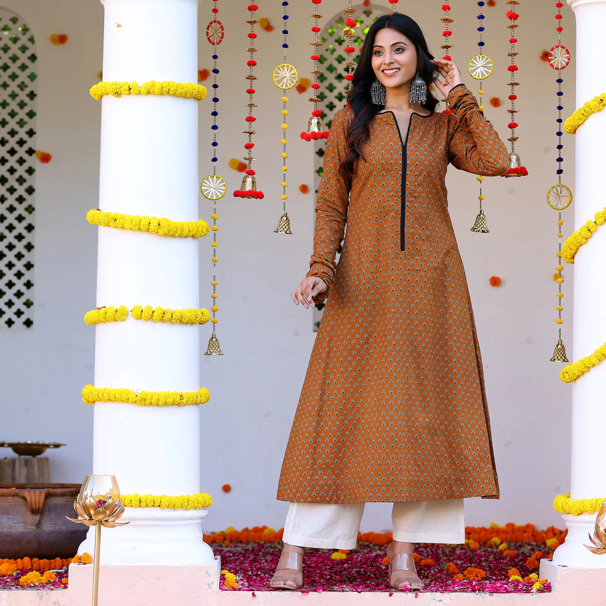 Rishvi  Cotton Printed Kurta - Image 5