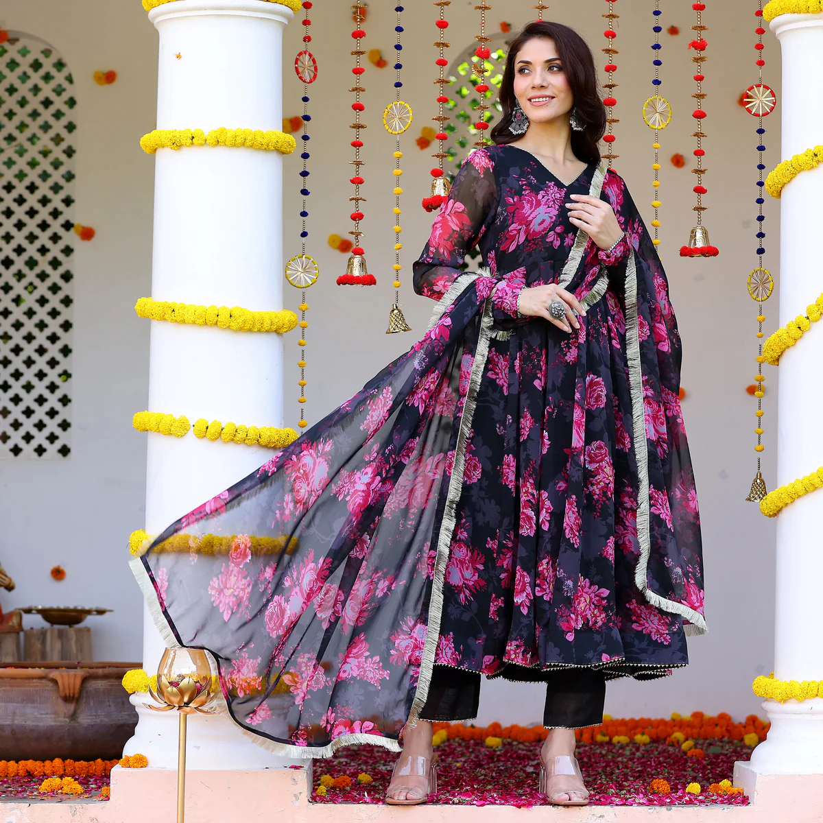 Rosie Floral  Georgette Set - Image 2