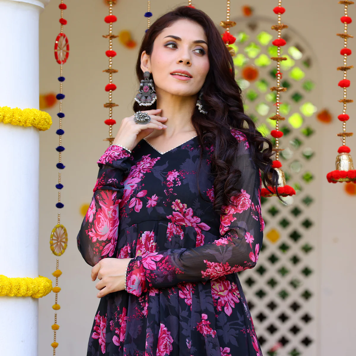 Rosie Floral  Georgette Set - Image 4