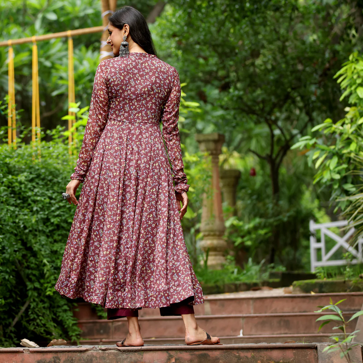 Runali Floral Gerogette Kurta - Image 6