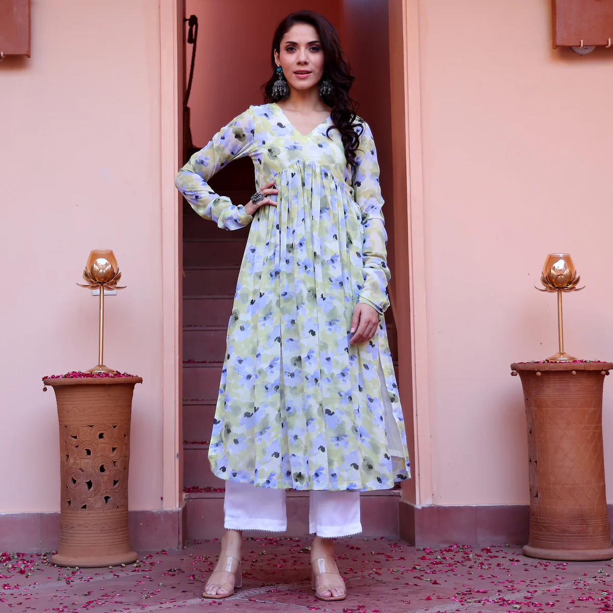Saisa Flare Georgette Kurta - Image 3