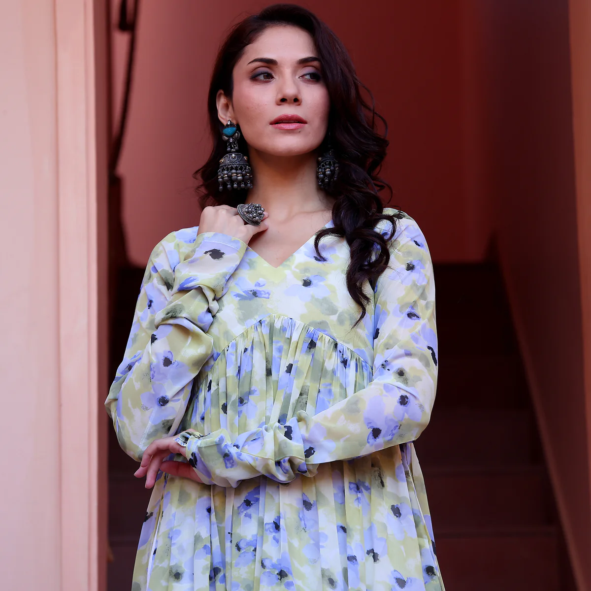 Saisa Flare Georgette Kurta - Image 4
