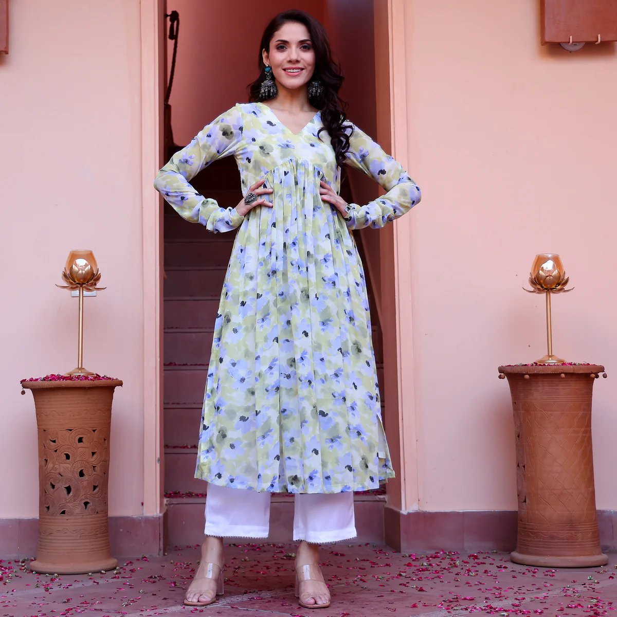 Saisa Flare Georgette Kurta - Image 5