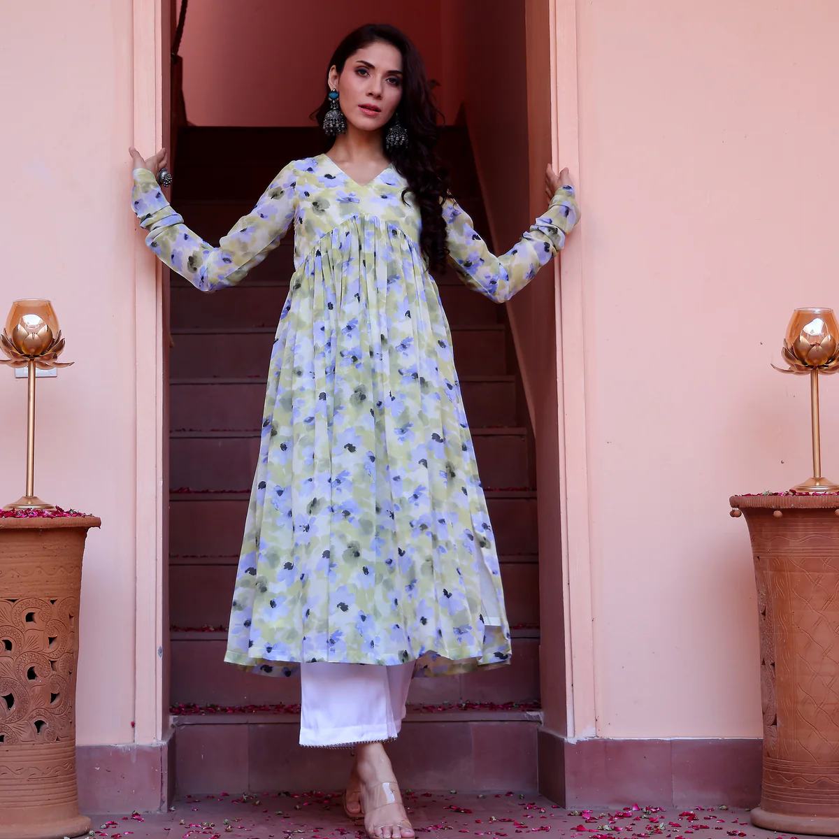Saisa Flare Georgette Kurta - Image 6
